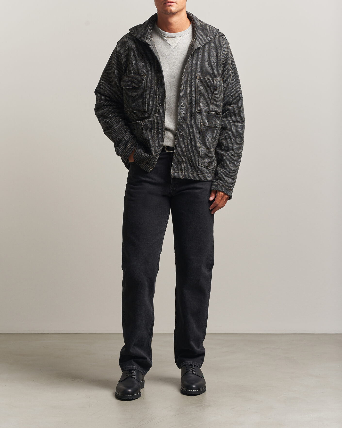 Mies | Puserot | RRL | Charles Cardigan Jacket Charcoal