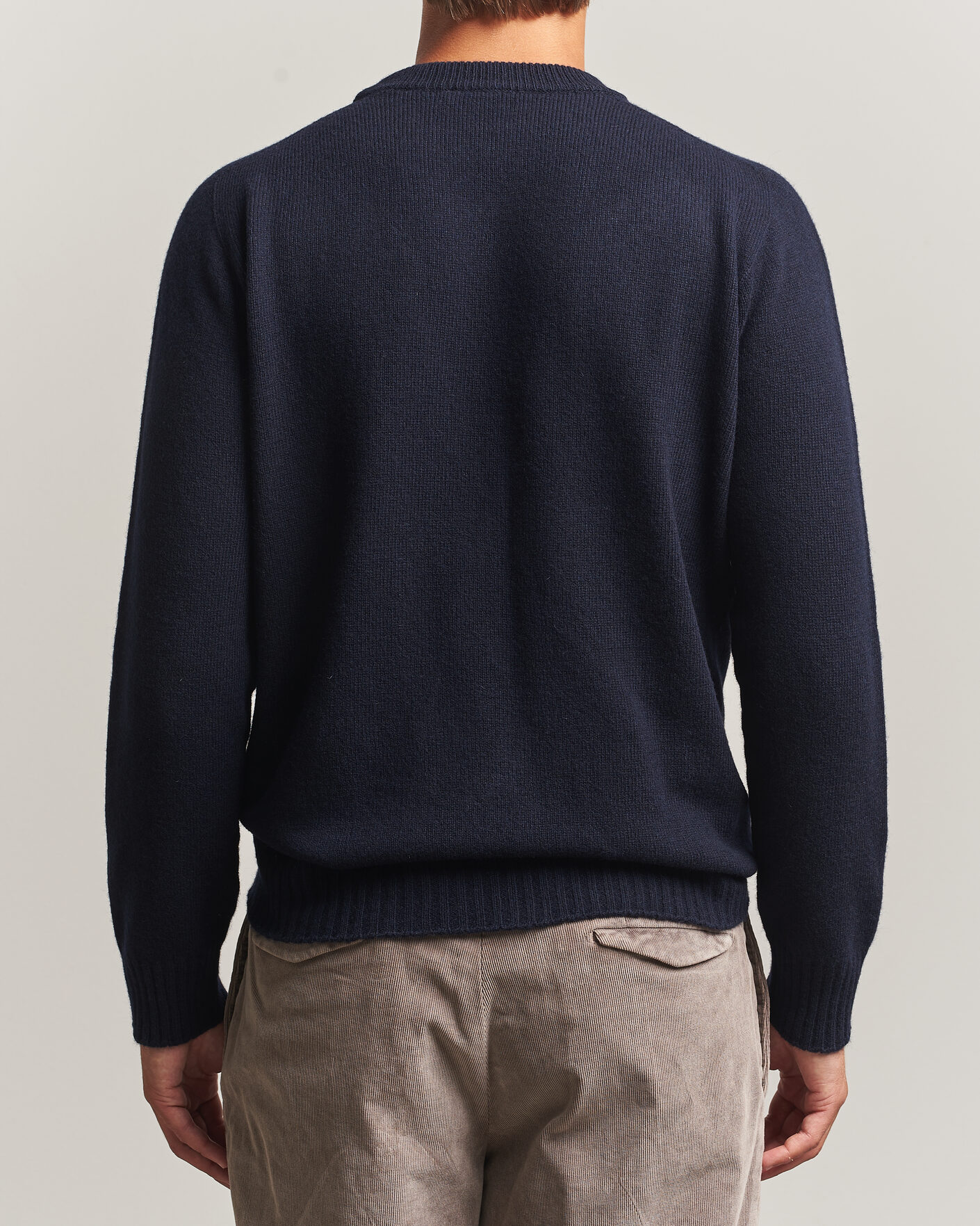Mies | Puserot | Altea | Wool/Cashmere Crew Neck Pullover Navy