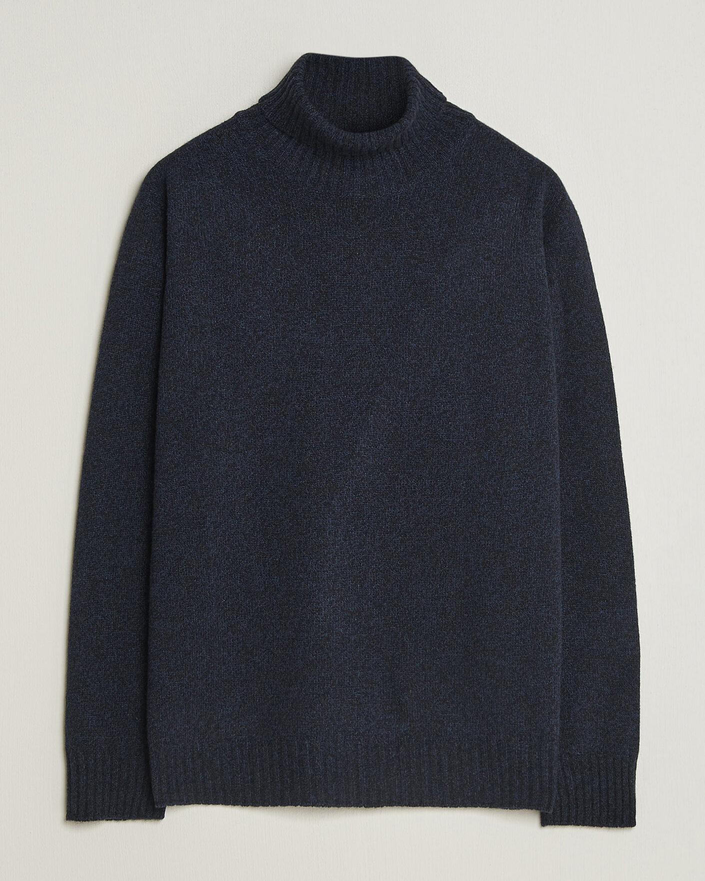 Mies | Puserot | Altea | Wool/Cashmere Rollneck Navy Melange