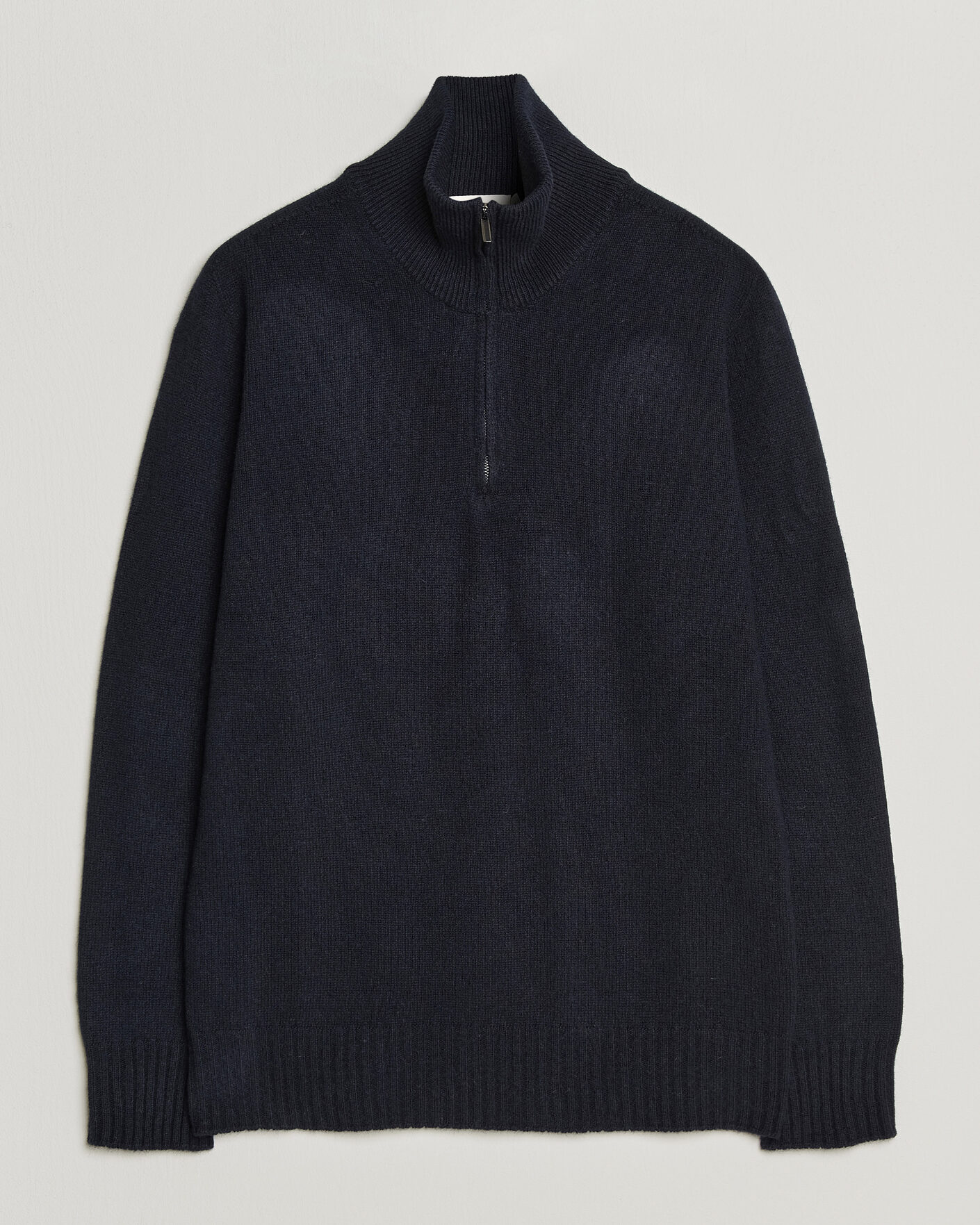 Mies | Puserot | Altea | Wool/Cashmere Half Zip Navy