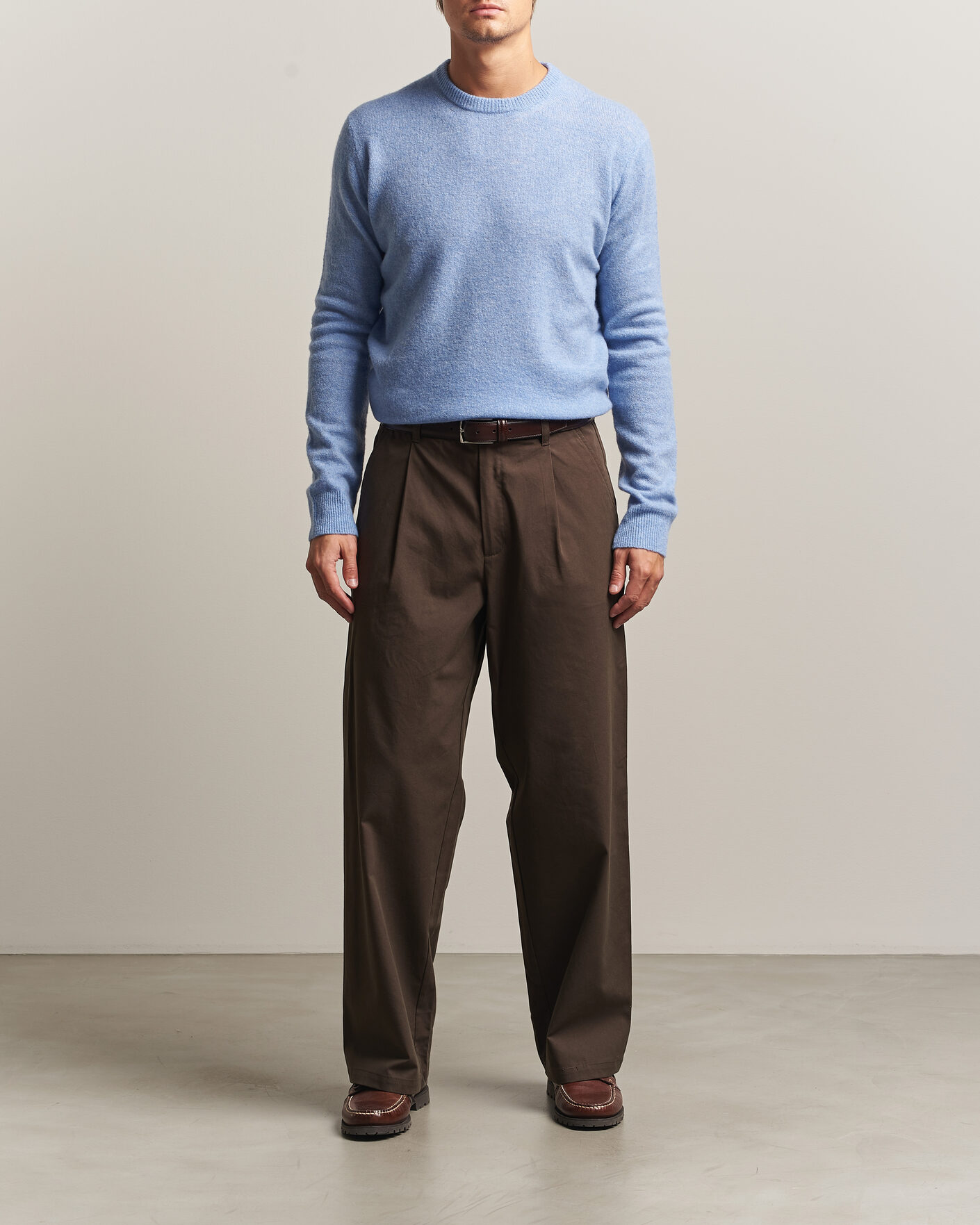 Mies | Puserot | Altea | Cloud Cashmere Blend Sweater Sky Blue