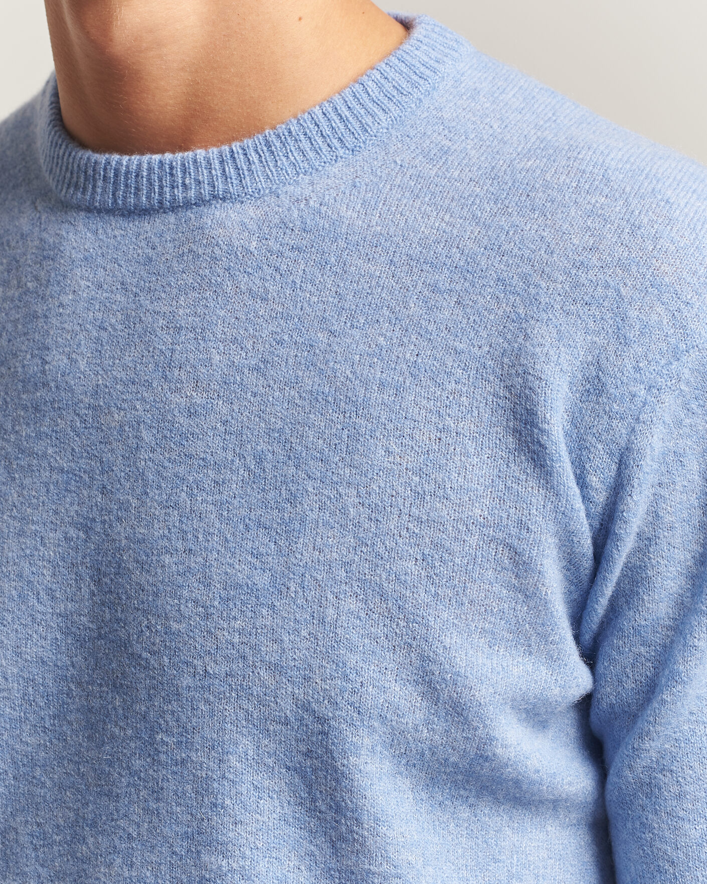 Mies | Puserot | Altea | Cloud Cashmere Blend Sweater Sky Blue