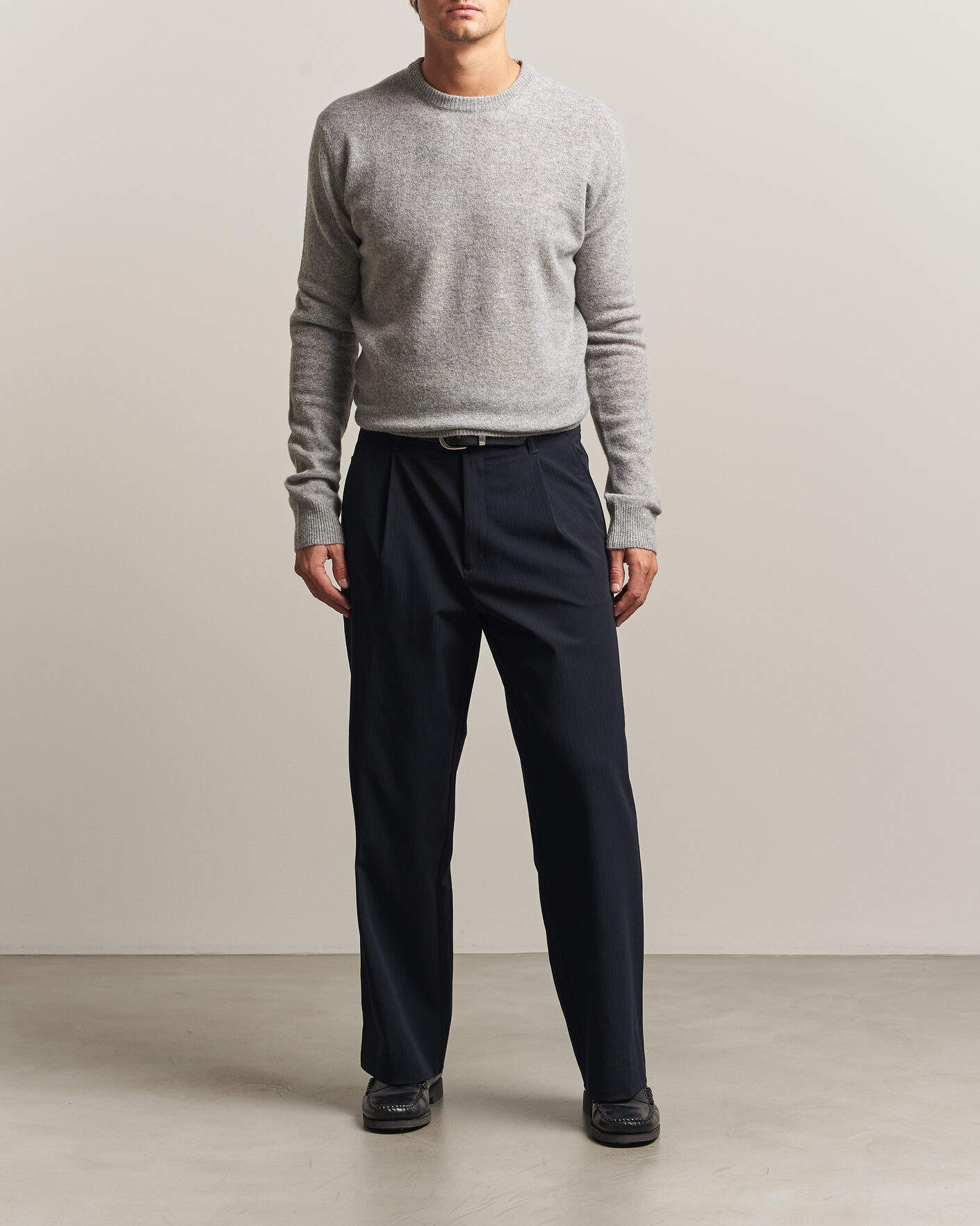 Mies | Puserot | Altea | Cloud Cashmere Blend Sweater Grey Melange