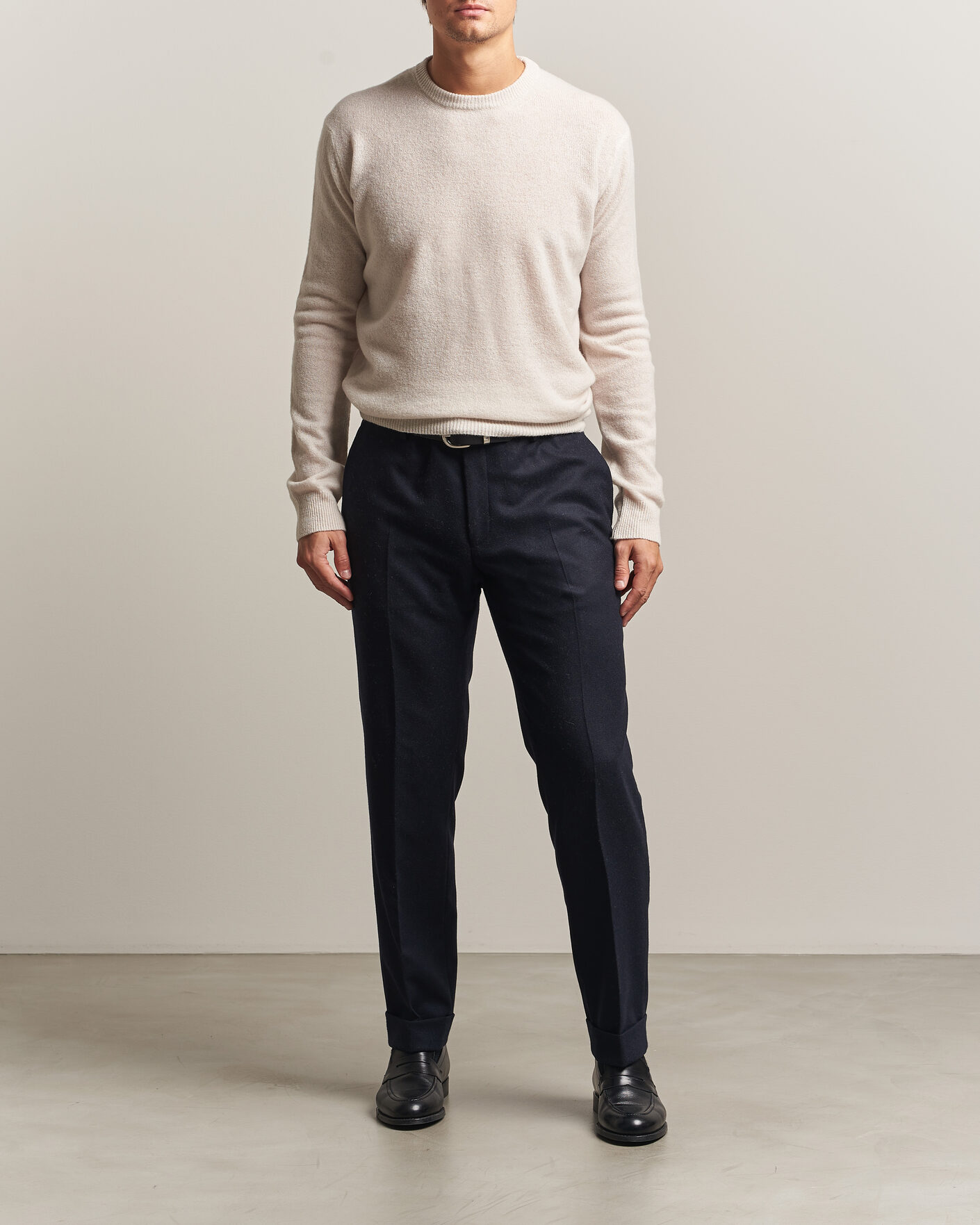 Mies | Puserot | Altea | Cloud Cashmere Blend Sweater Latte