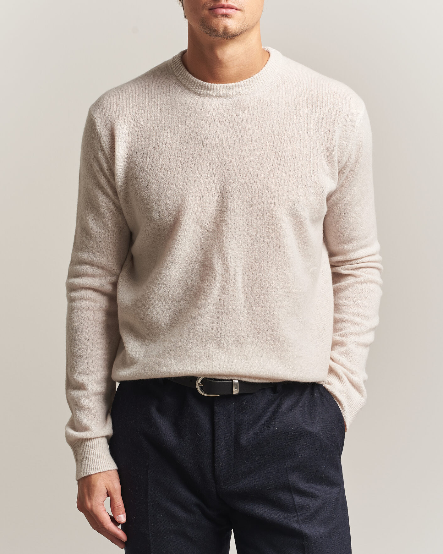 Mies | Puserot | Altea | Cloud Cashmere Blend Sweater Latte