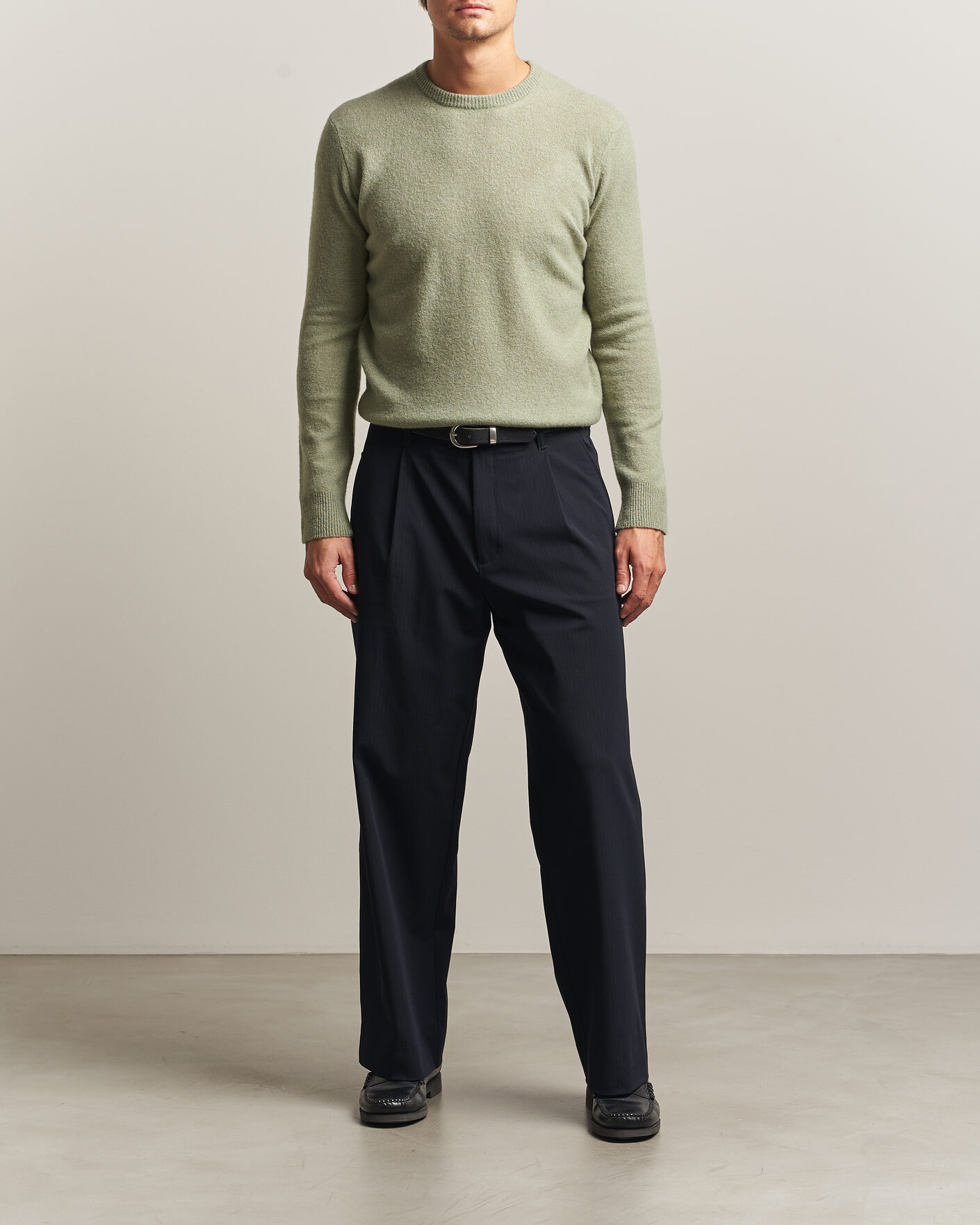 Mies | Puserot | Altea | Cloud Cashmere Blend Sweater Mint Green