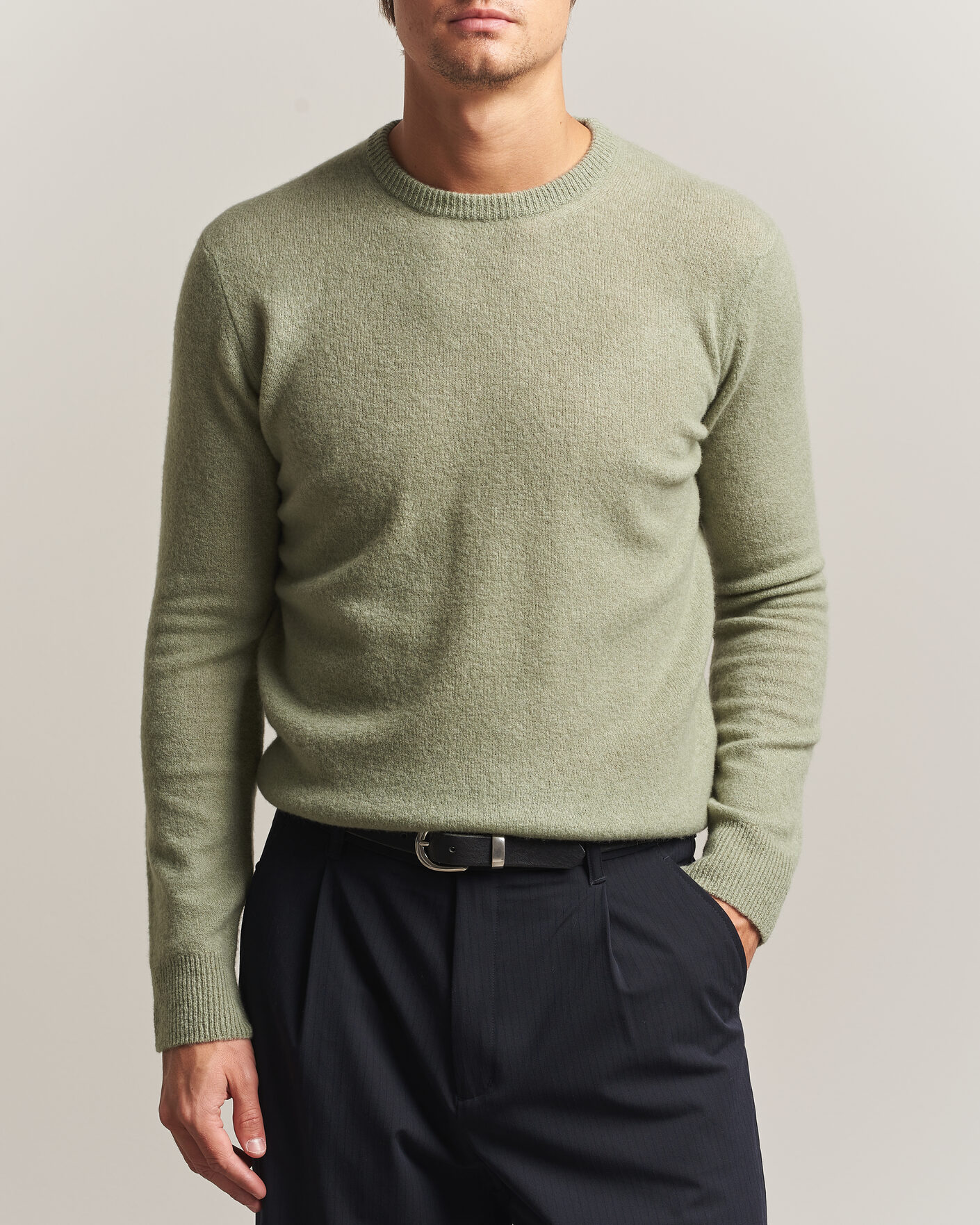 Mies | Puserot | Altea | Cloud Cashmere Blend Sweater Mint Green