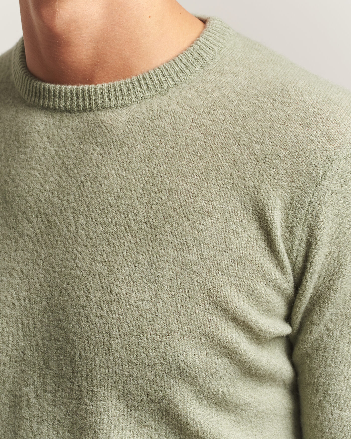 Mies | Puserot | Altea | Cloud Cashmere Blend Sweater Mint Green