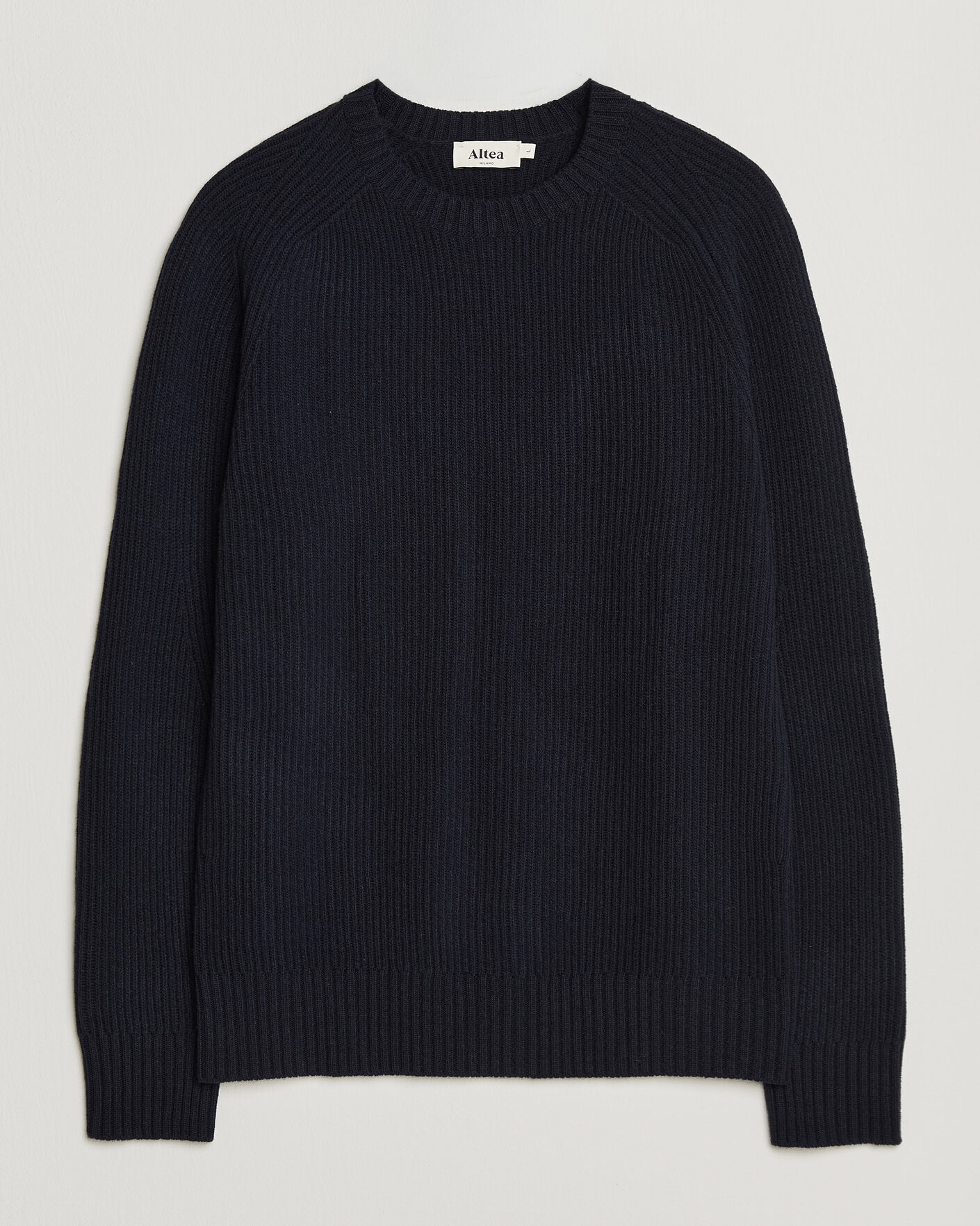 Mies | Puserot | Altea | Rib Wool Crew Neck Navy