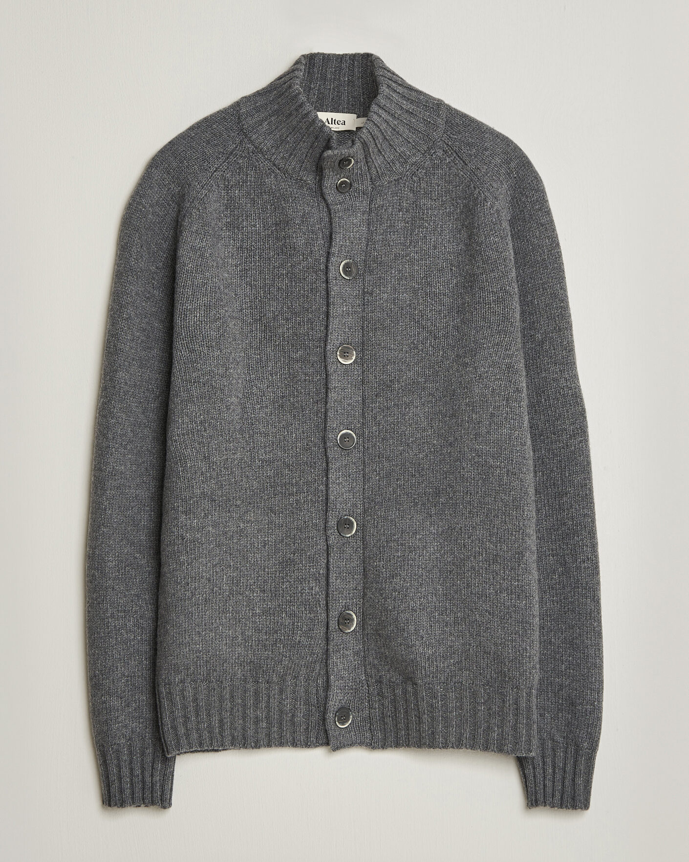 Mies | Puserot | Altea | Raglan Sleeve Buttoned Cardigan Grey Melange
