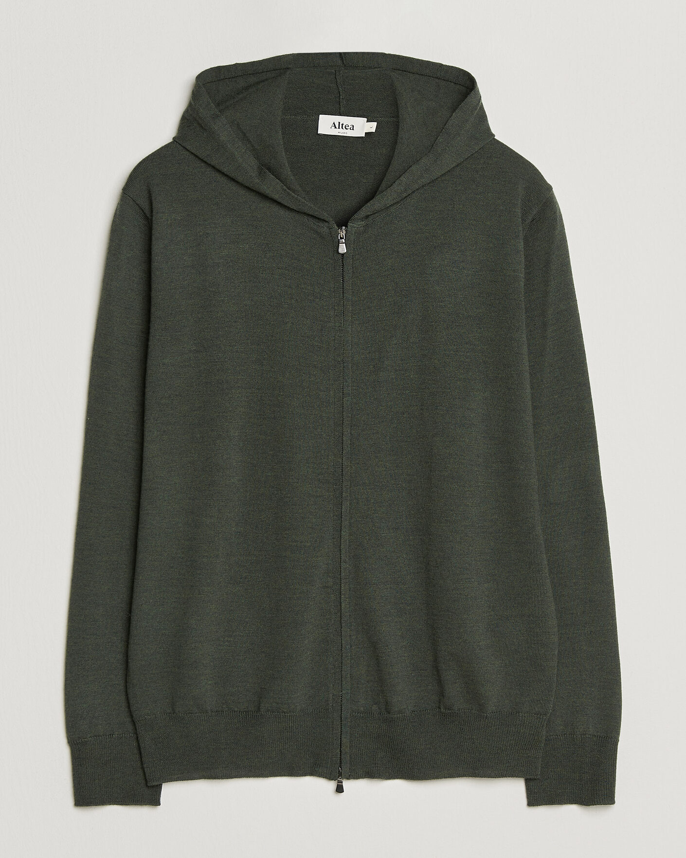Mies | Puserot | Altea | Merino Wool Cardigan Dark Military