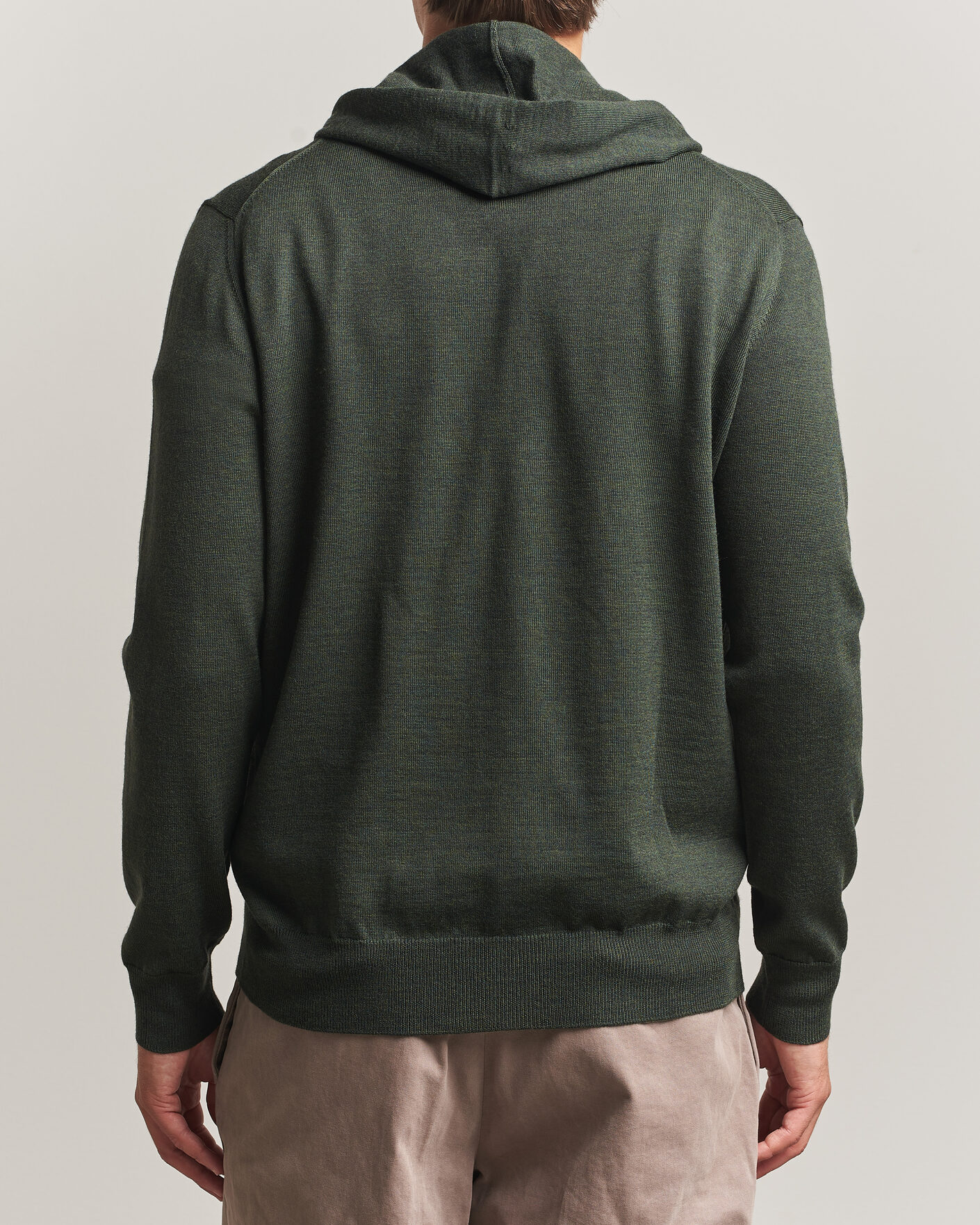 Mies | Puserot | Altea | Merino Wool Cardigan Dark Military