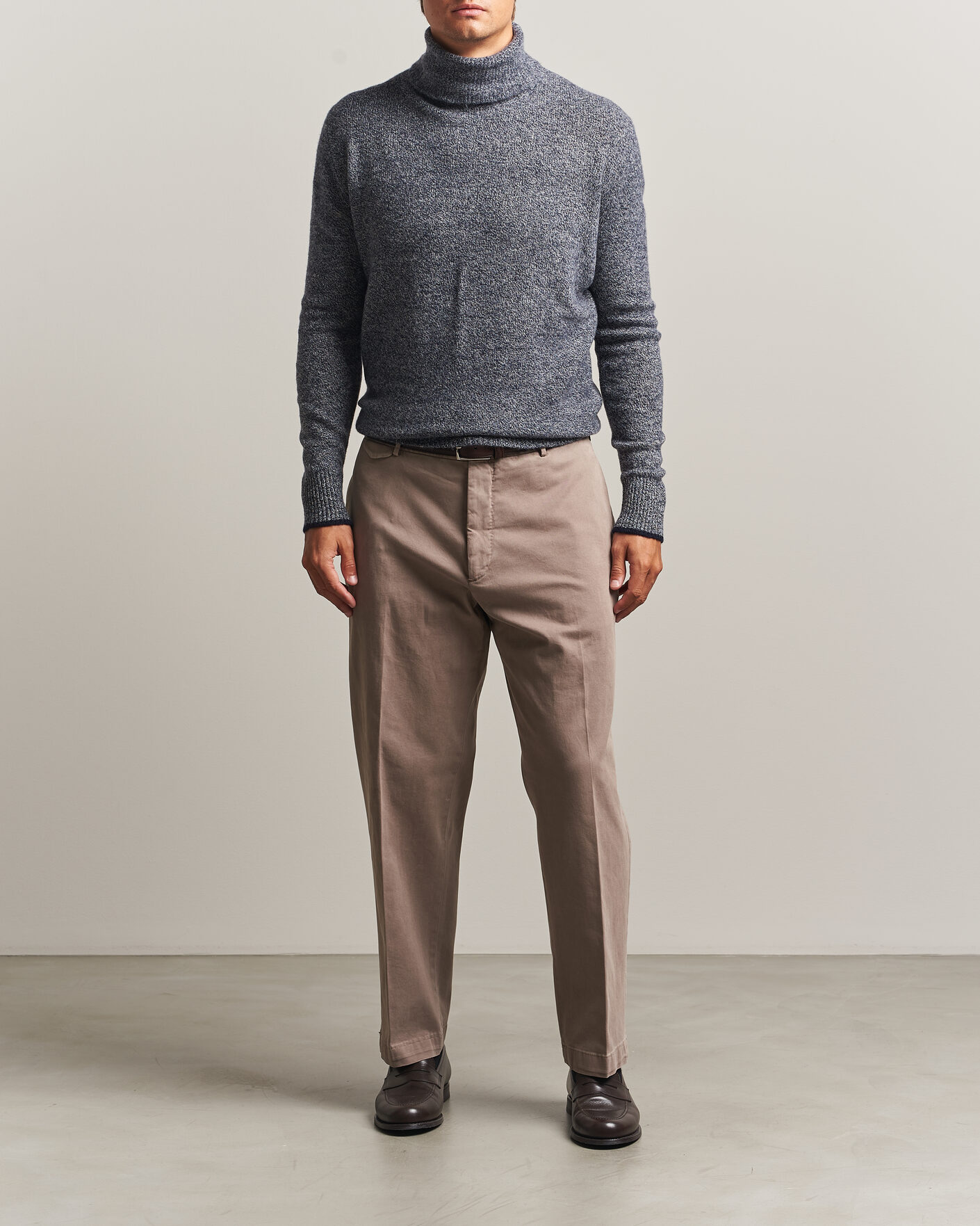 Mies | Puserot | Altea | Cloud Cashmere Blend Rollneck Navy Melange