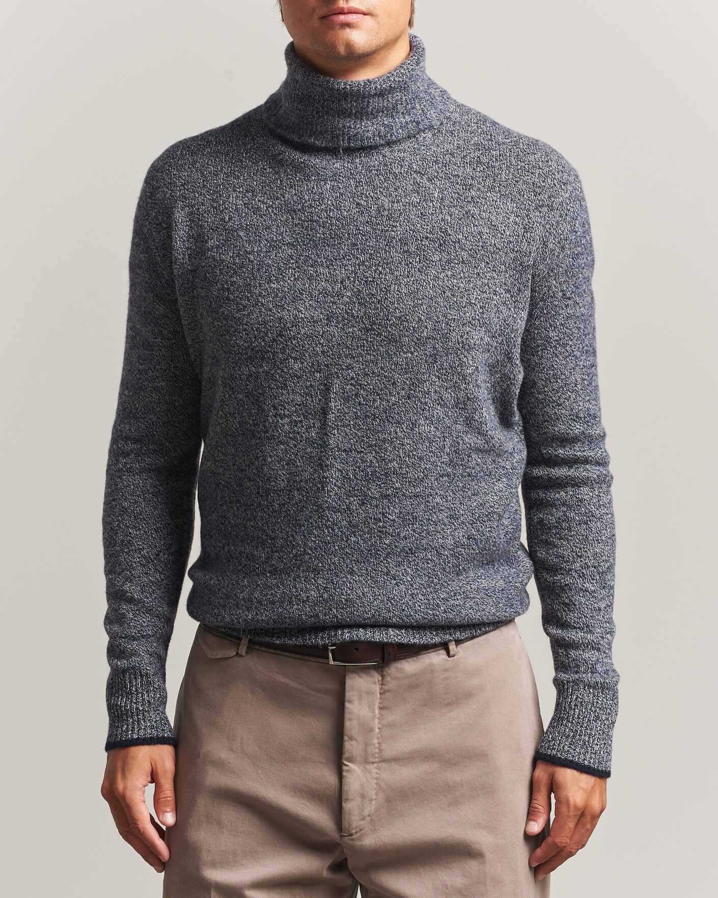 Mies | Puserot | Altea | Cloud Cashmere Blend Rollneck Navy Melange