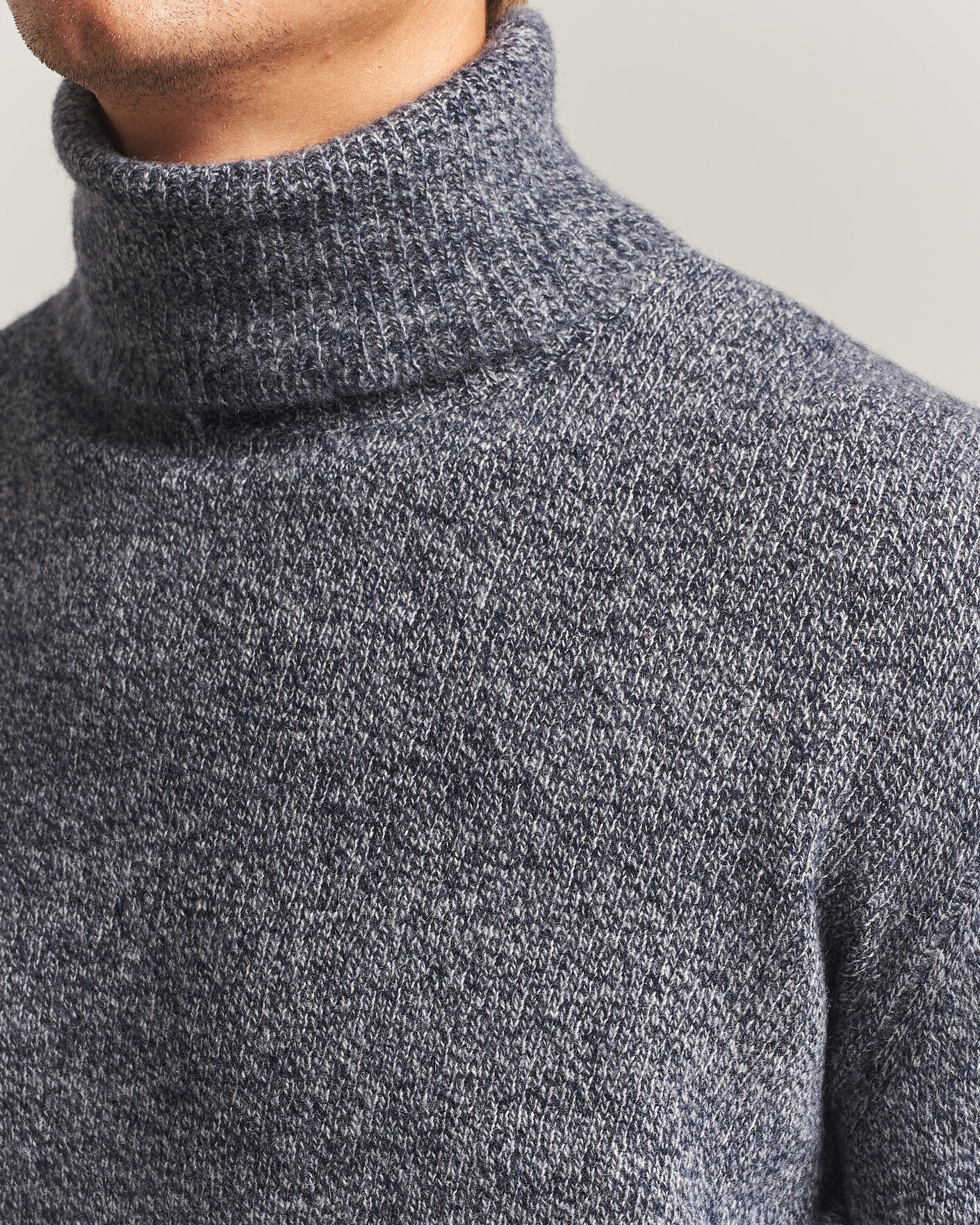 Mies | Puserot | Altea | Cloud Cashmere Blend Rollneck Navy Melange