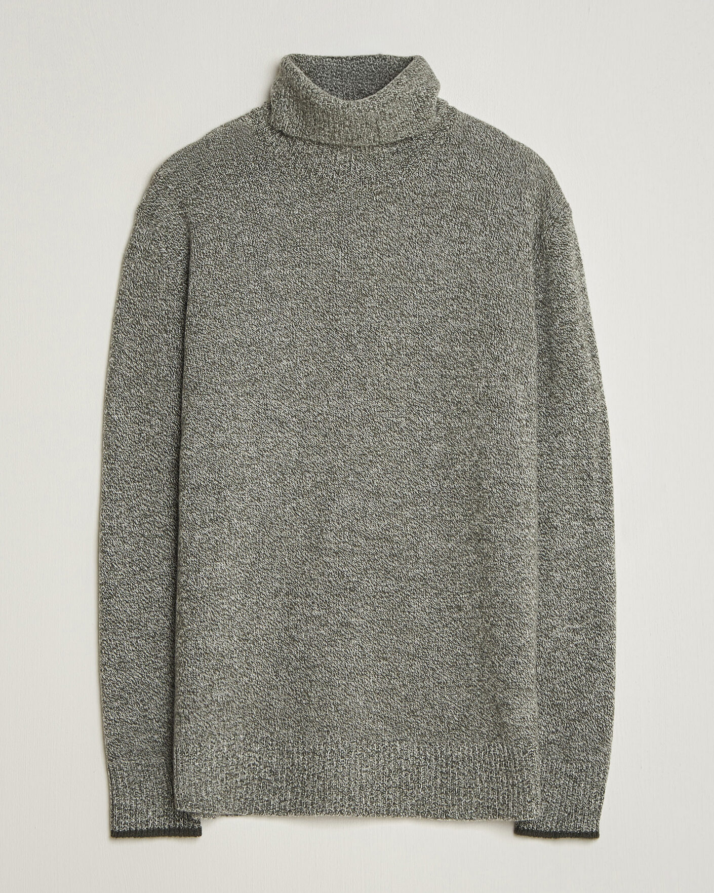 Mies | Puserot | Altea | Cloud Cashmere Blend Rollneck Green Melange