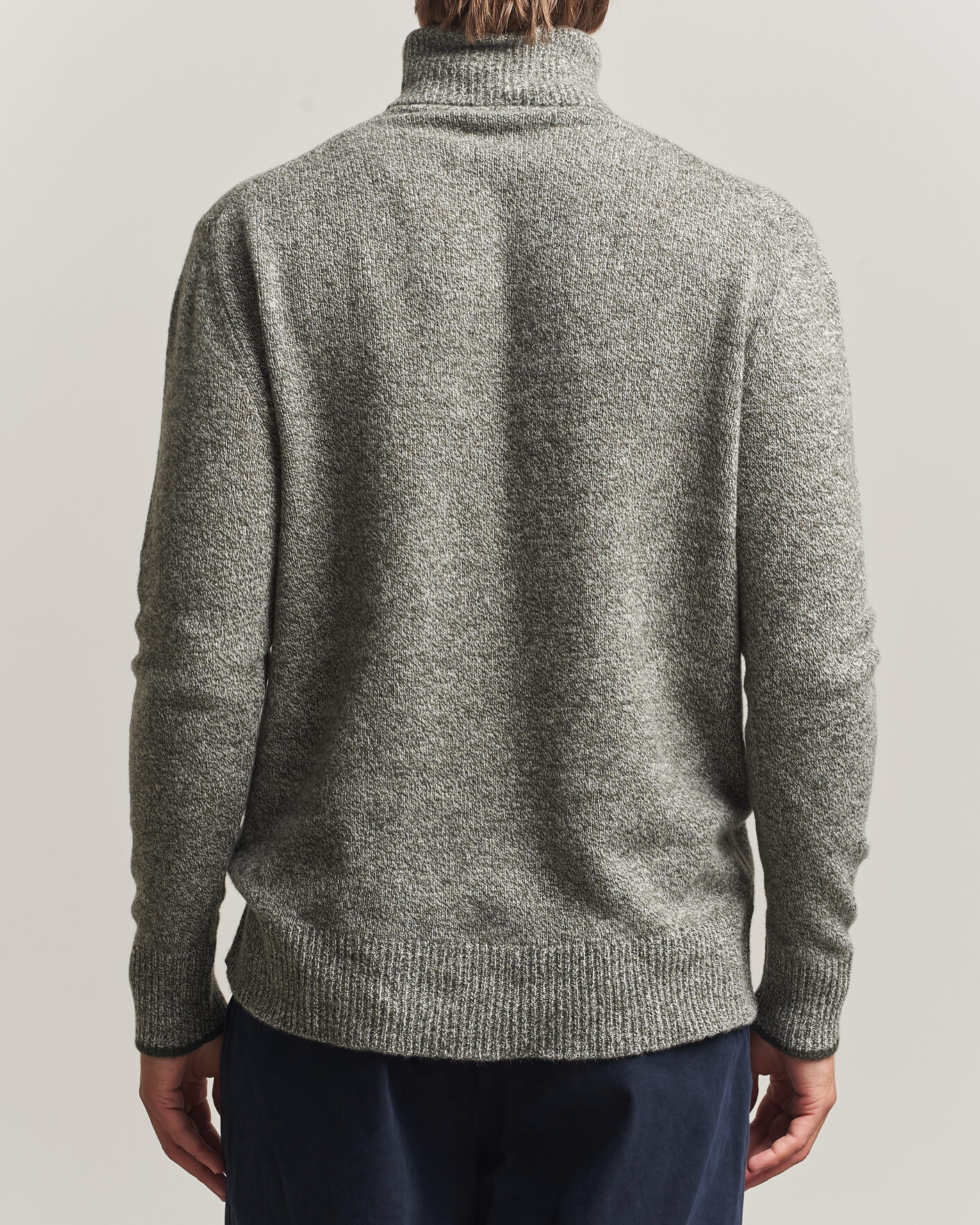 Mies | Puserot | Altea | Cloud Cashmere Blend Rollneck Green Melange