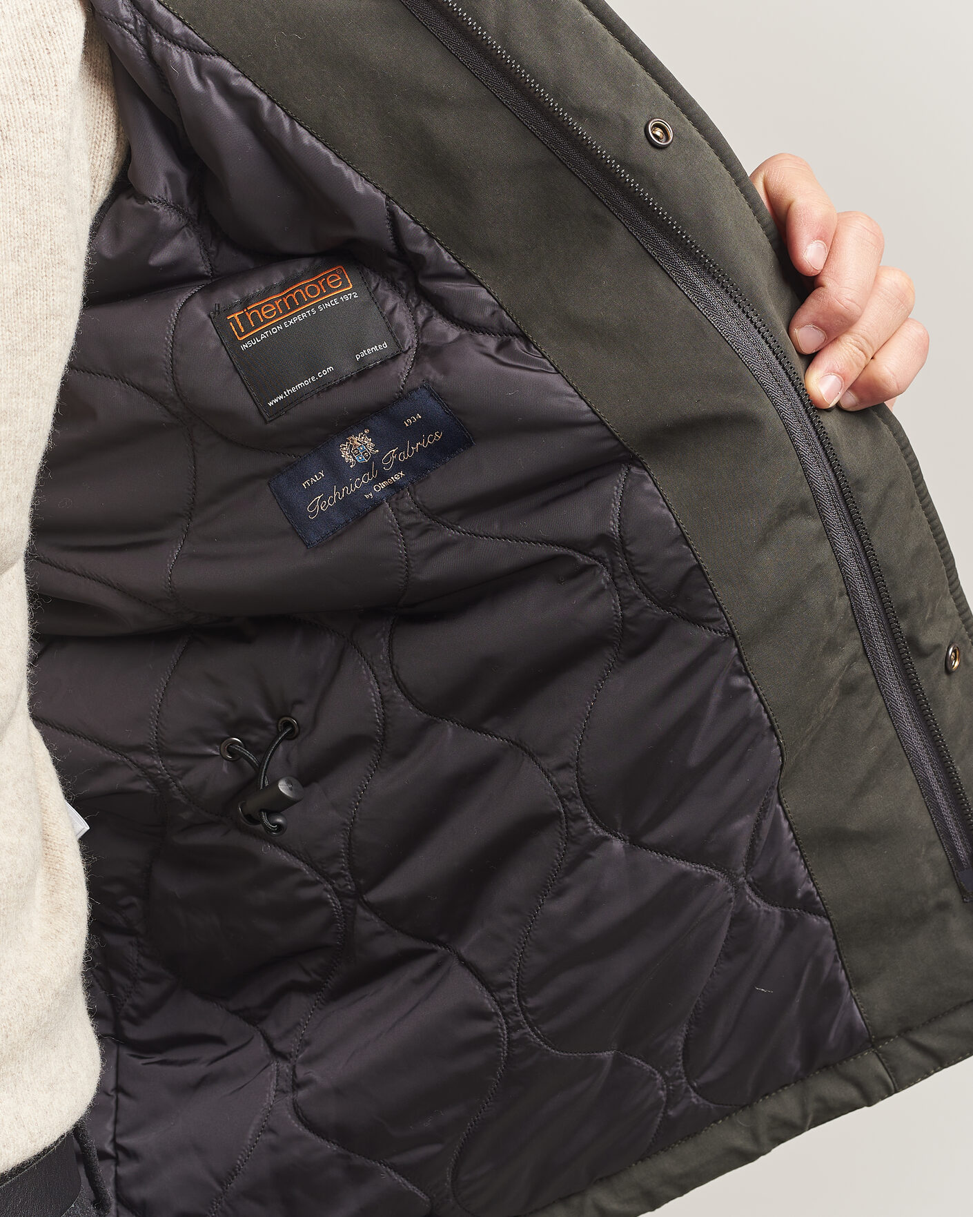 Mies | Takit | Aspesi | Lined Cotton Field Jacket Grey