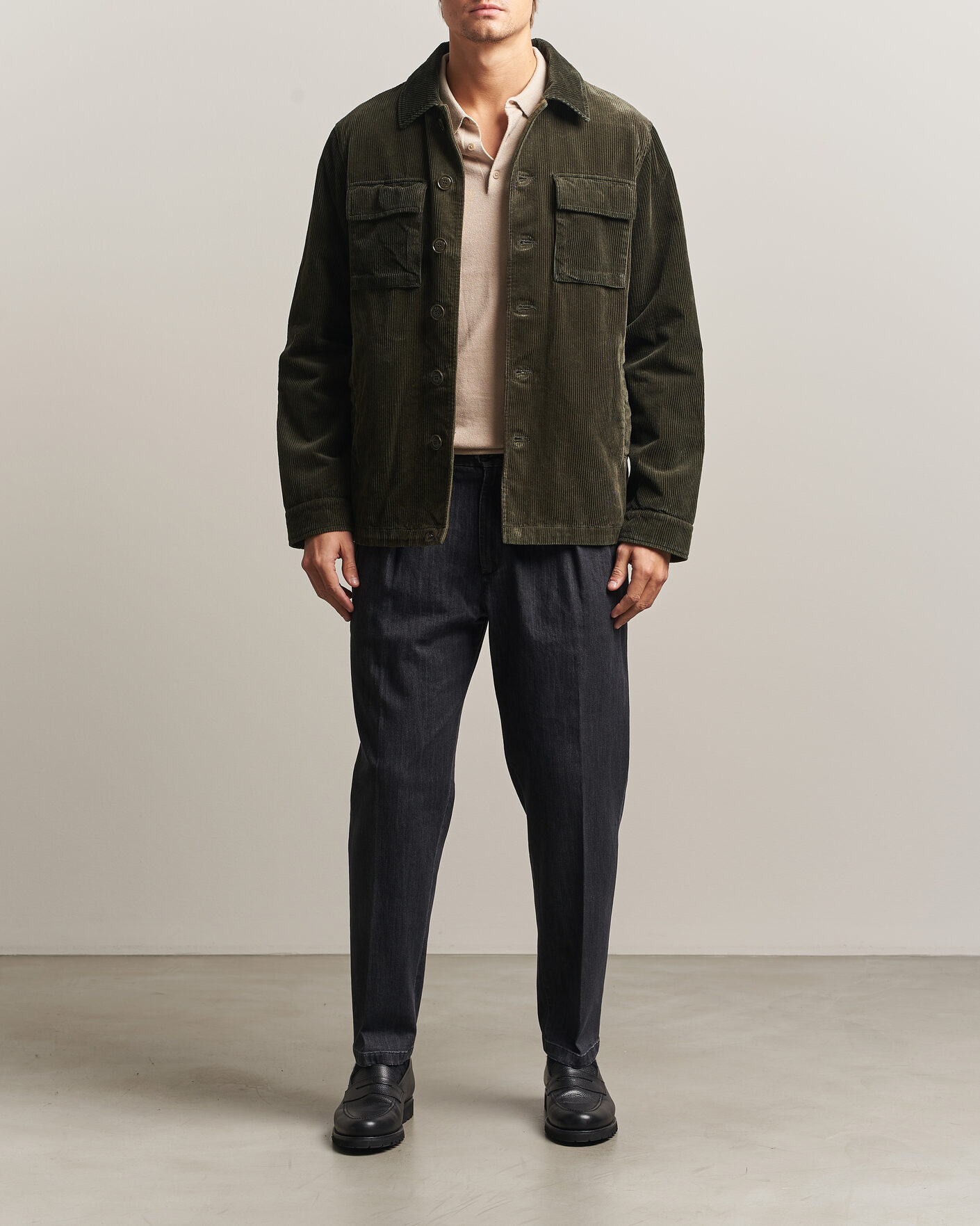 Mies | Takit | Aspesi | Tigre Corduroy Shirt Jacket Military