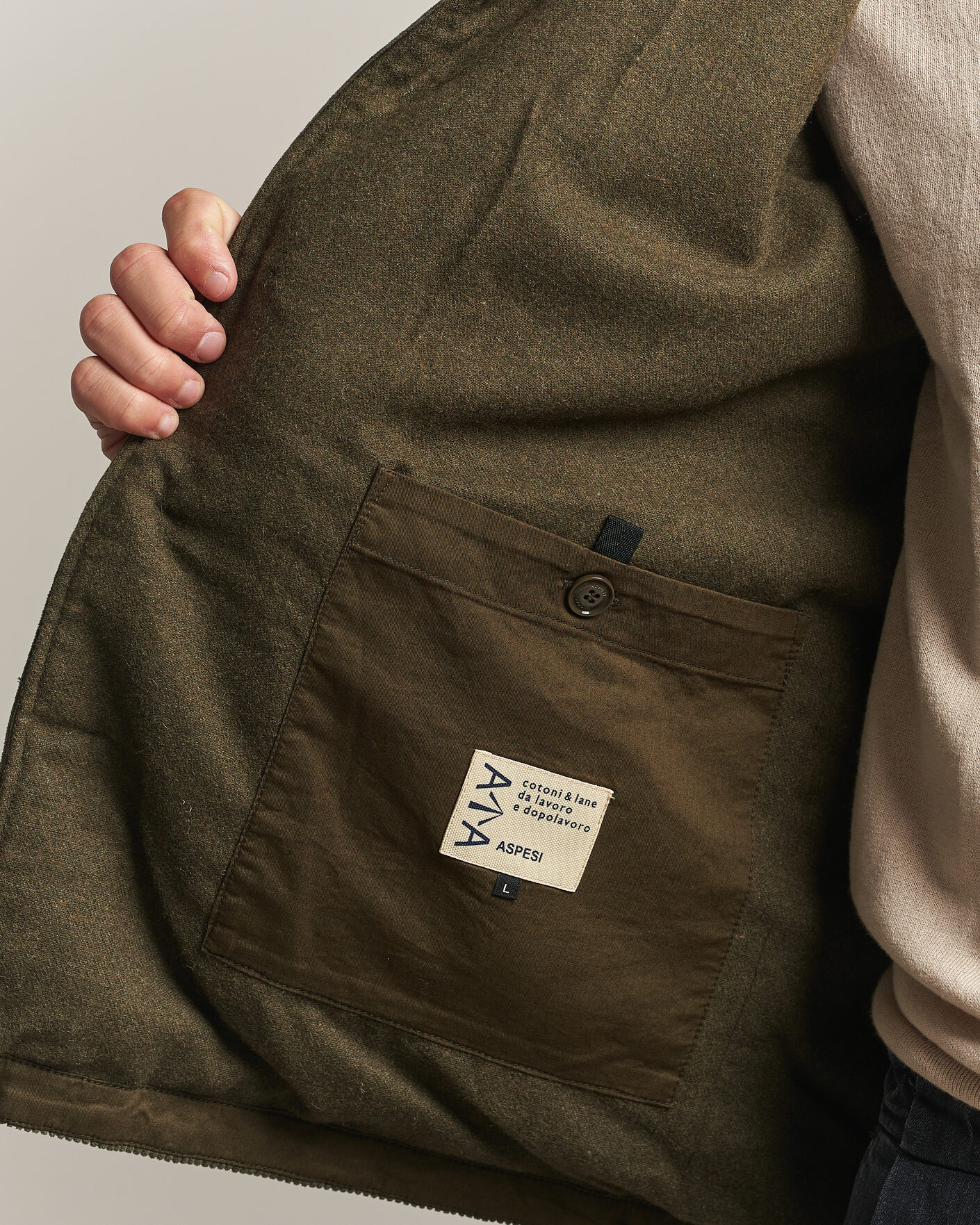 Mies | Takit | Aspesi | Tigre Corduroy Shirt Jacket Military