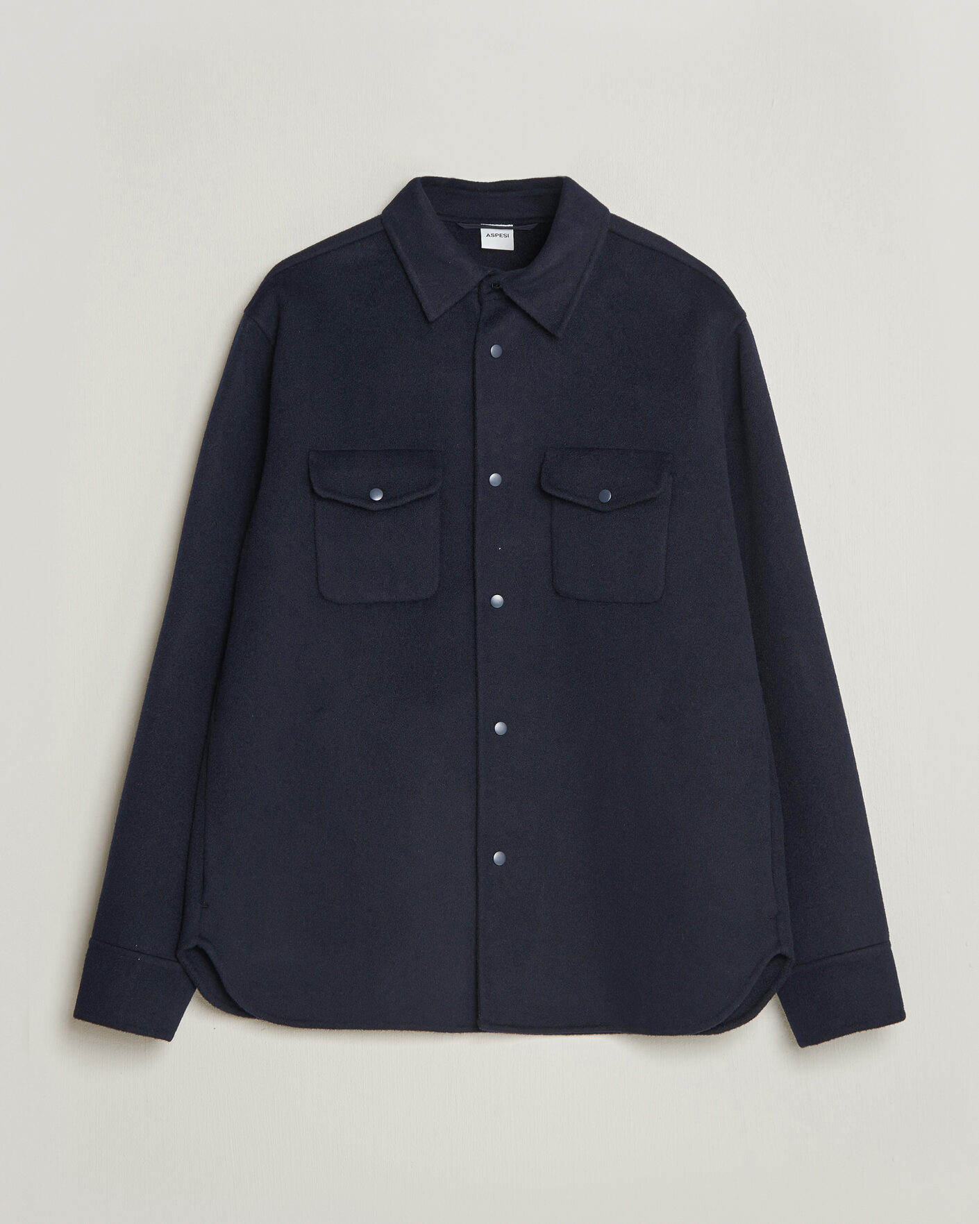 Mies | Takit | Aspesi | Double Wool Shirt Jacket Navy