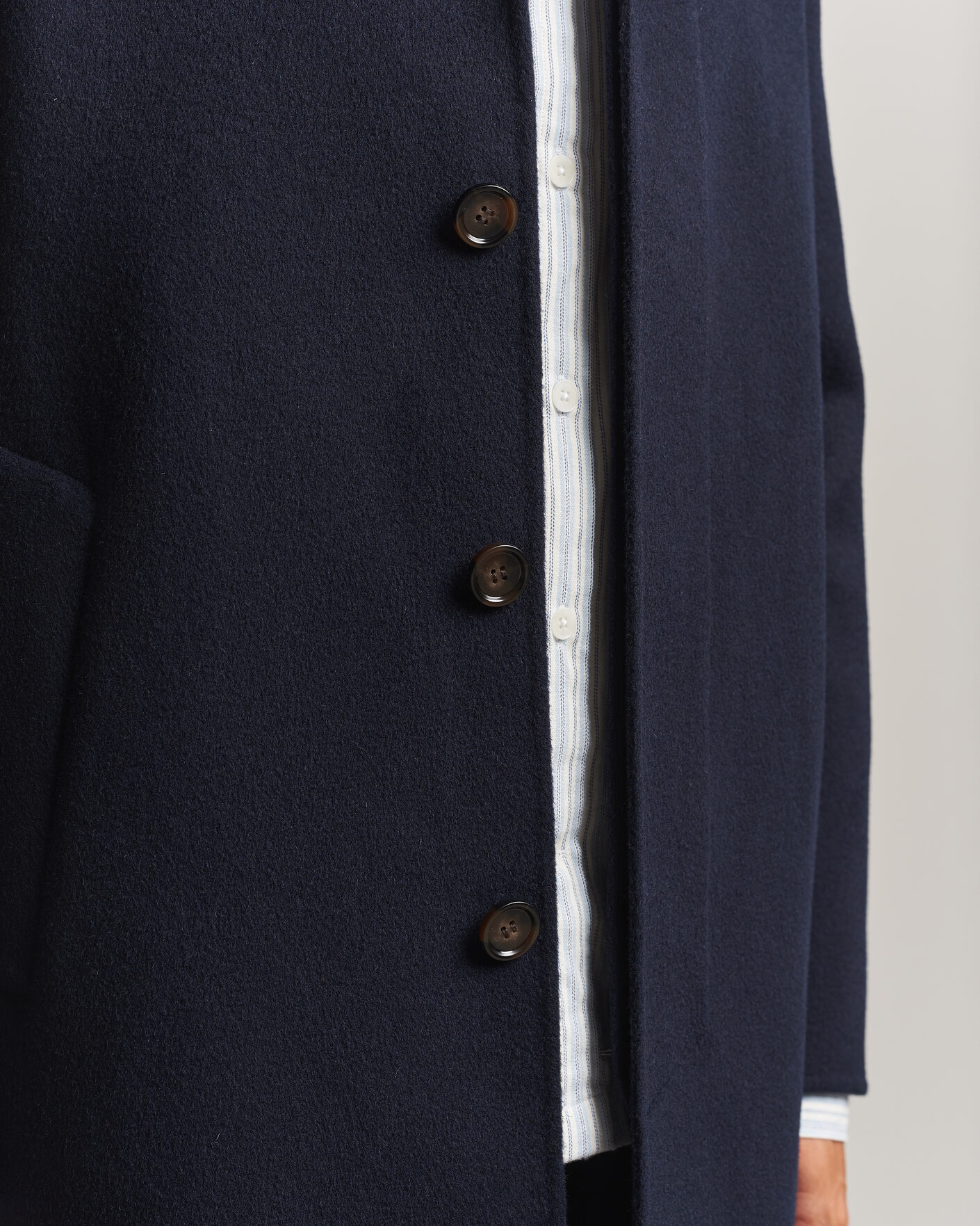 Mies | Takit | Aspesi | Double Wool Coat Navy