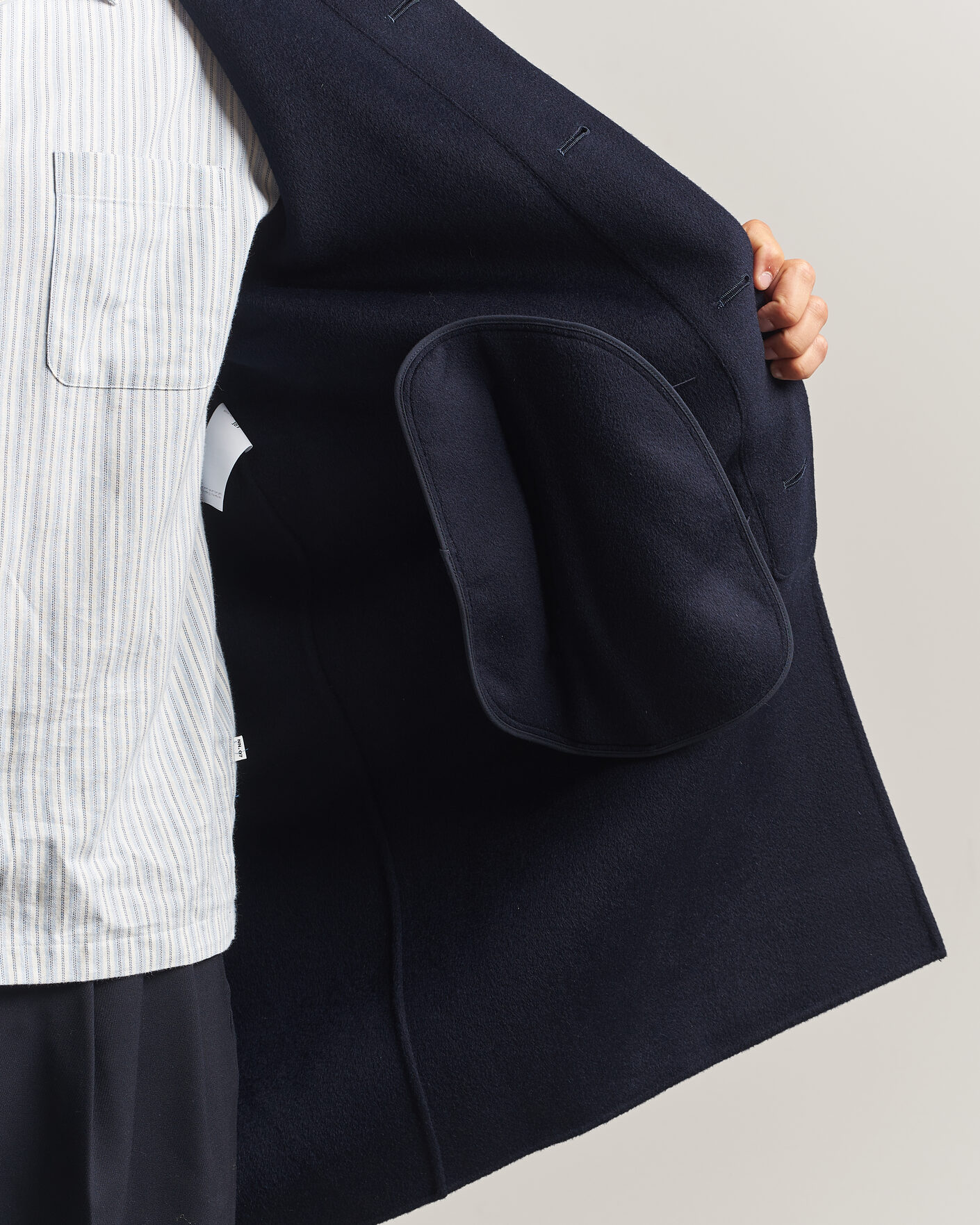 Mies | Takit | Aspesi | Double Wool Coat Navy