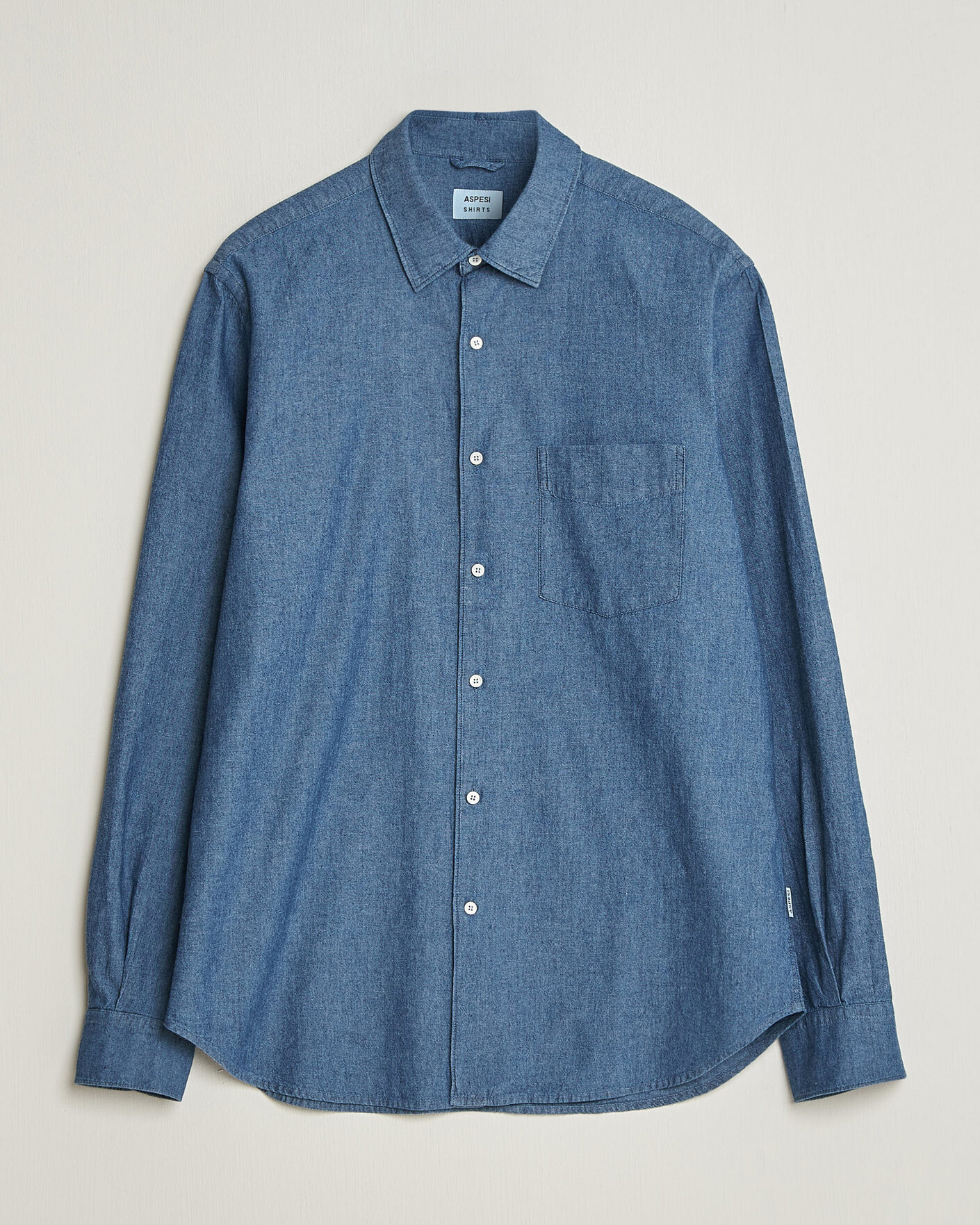 Mies | Kauluspaidat | Aspesi | Chambray Shirt Blue Denim