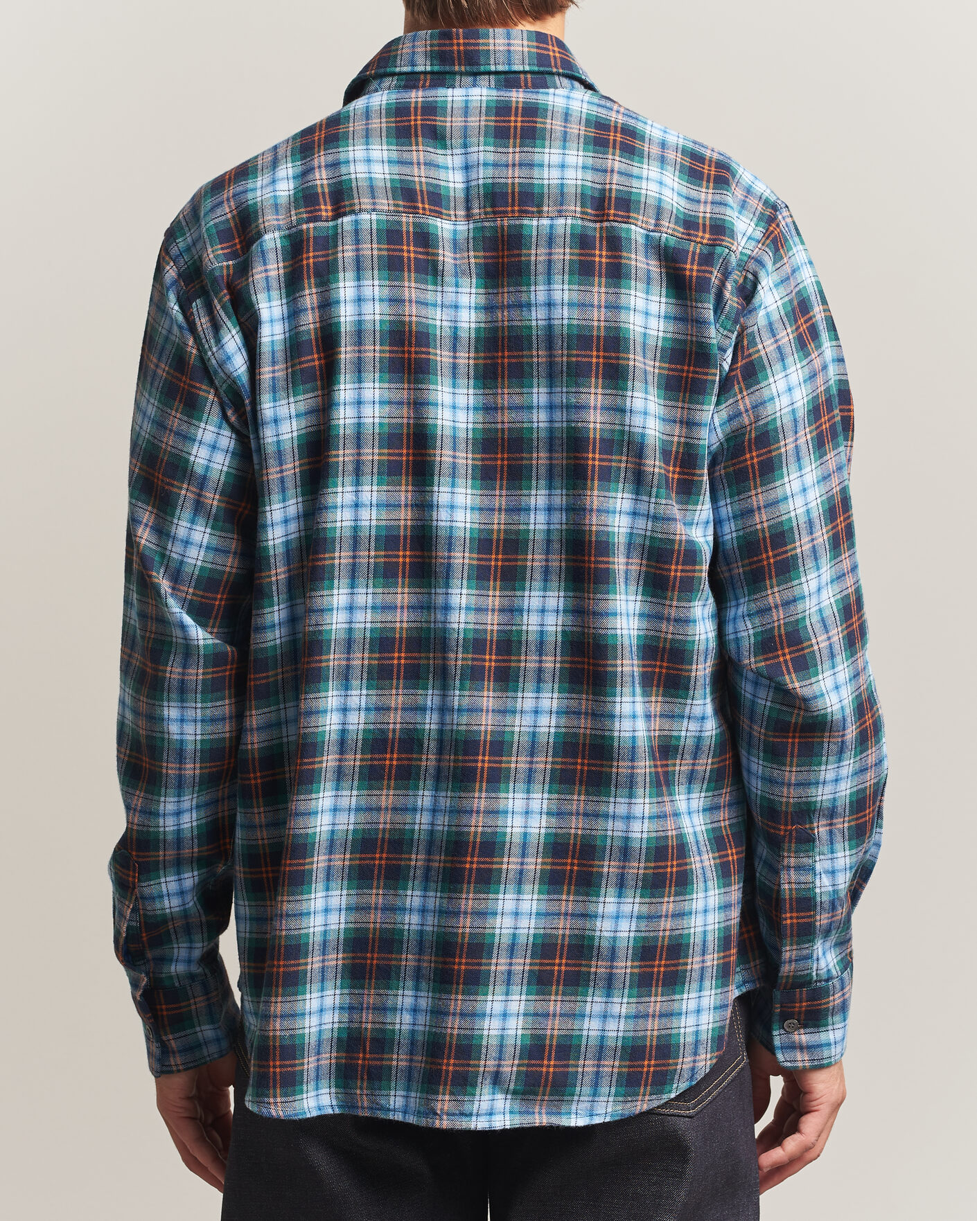 Mies | Kauluspaidat | Aspesi | Flannel Shirt Blue Check