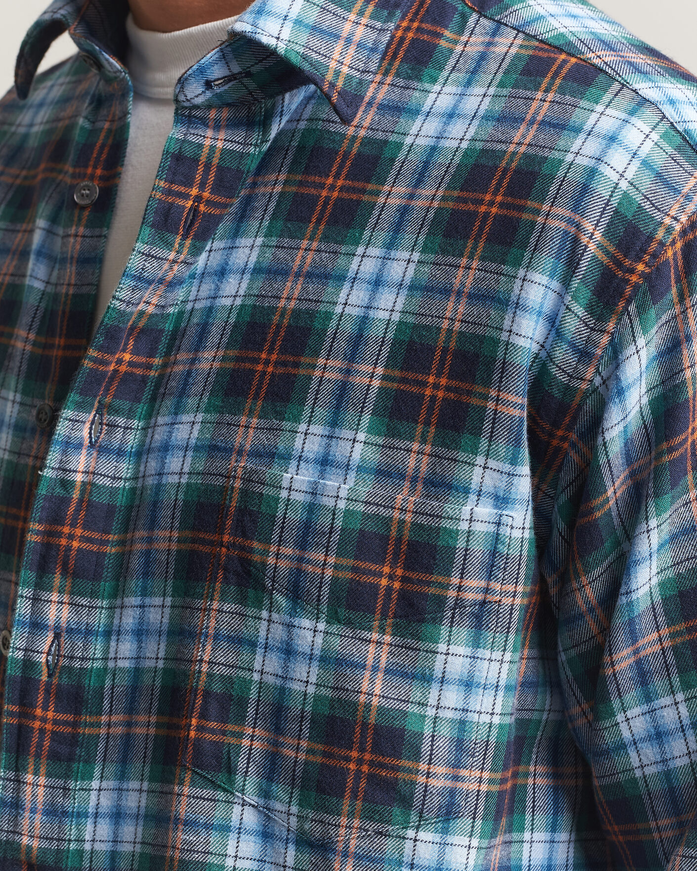 Mies | Kauluspaidat | Aspesi | Flannel Shirt Blue Check