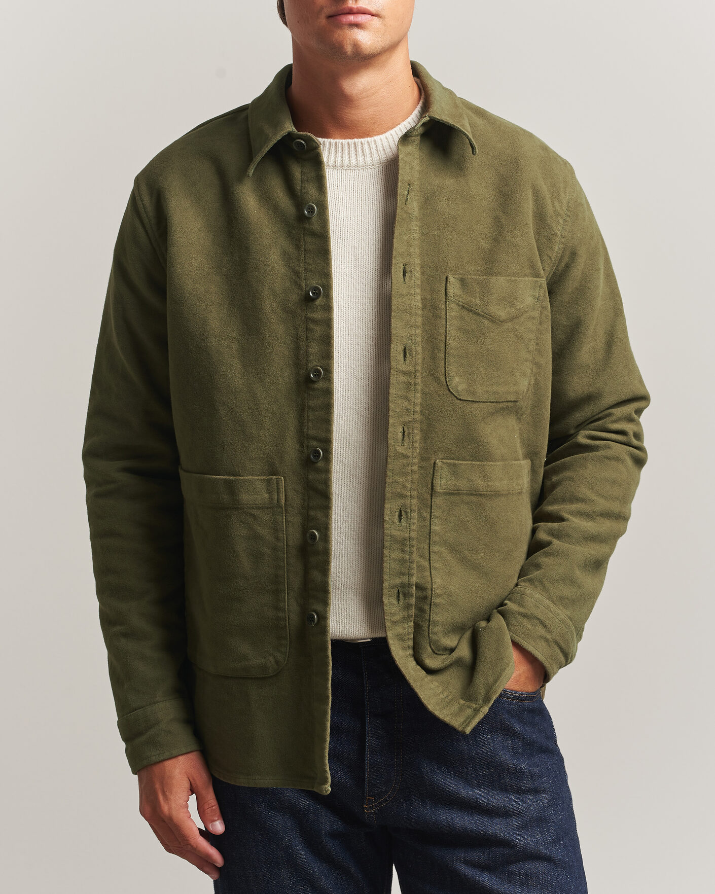Mies | Kauluspaidat | Aspesi | Moleskine Utility Shirt Military
