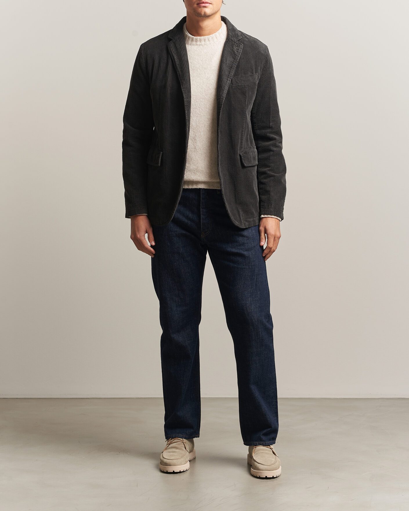 Mies | Pikkutakit | Aspesi | Corduroy Blazer Dark Brown