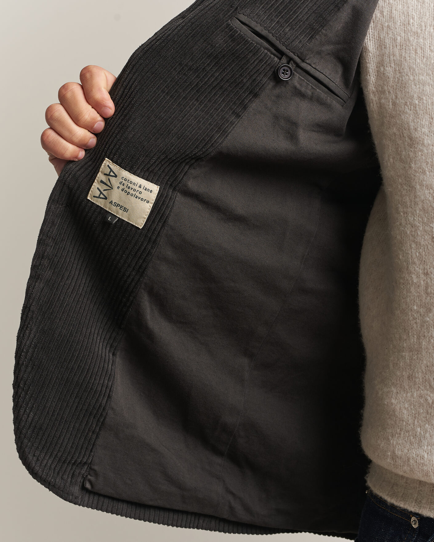 Mies | Pikkutakit | Aspesi | Corduroy Blazer Dark Brown