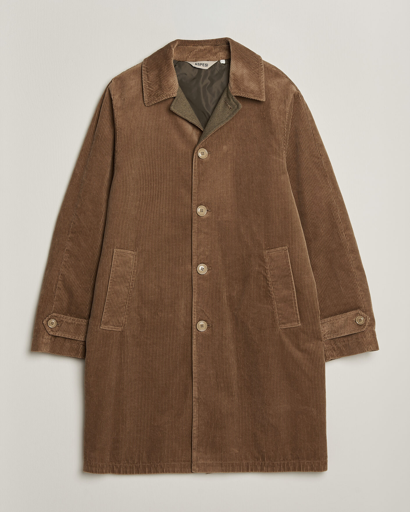Mies | Takit | Aspesi | Corduroy Raglan Coat Beige