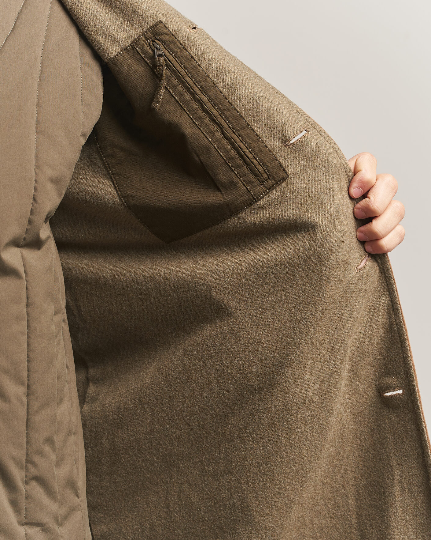 Mies | Takit | Aspesi | Corduroy Raglan Coat Beige
