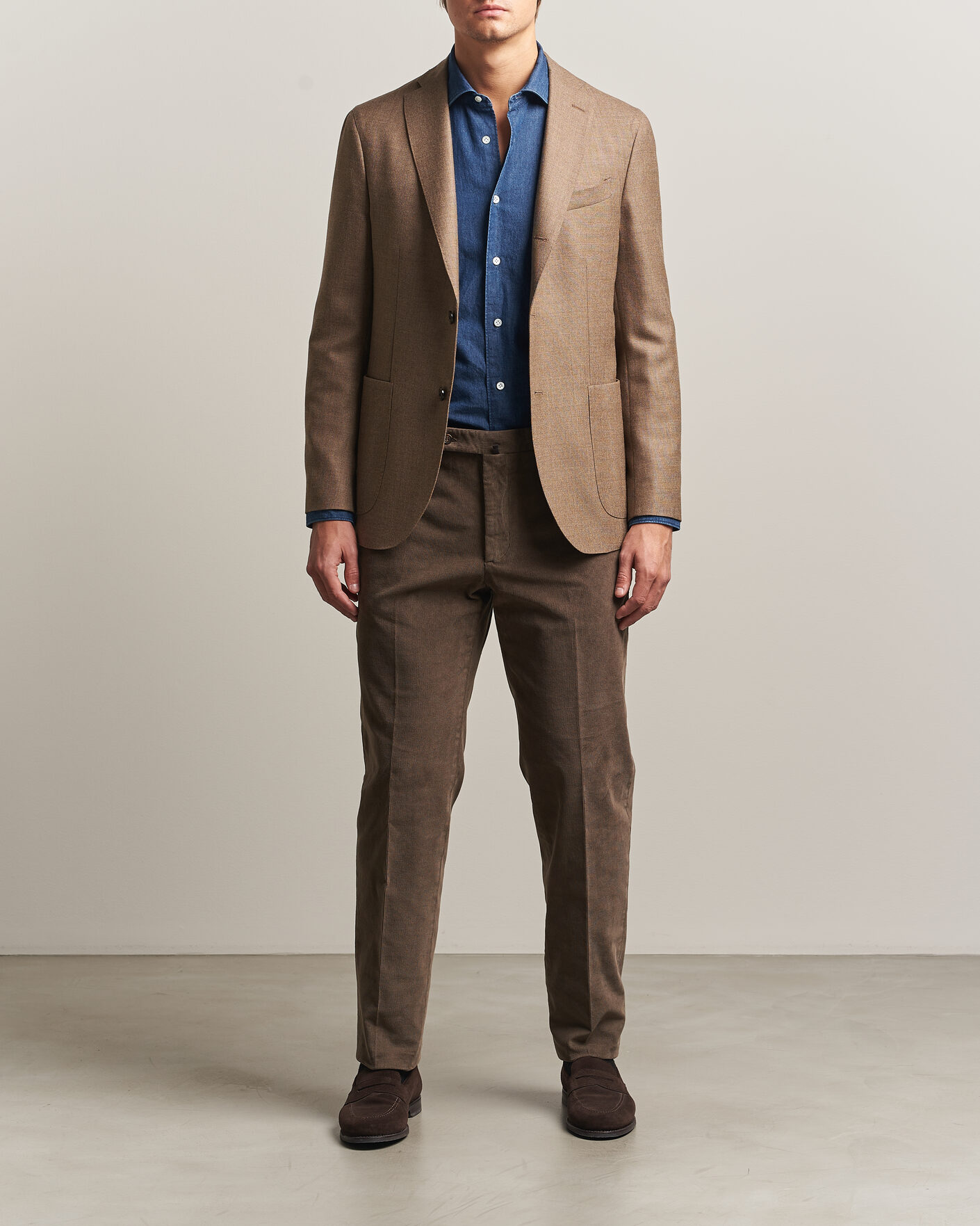 Mies | Pikkutakit | Boglioli | K Jacket Wool Hopsack Blazer Beige