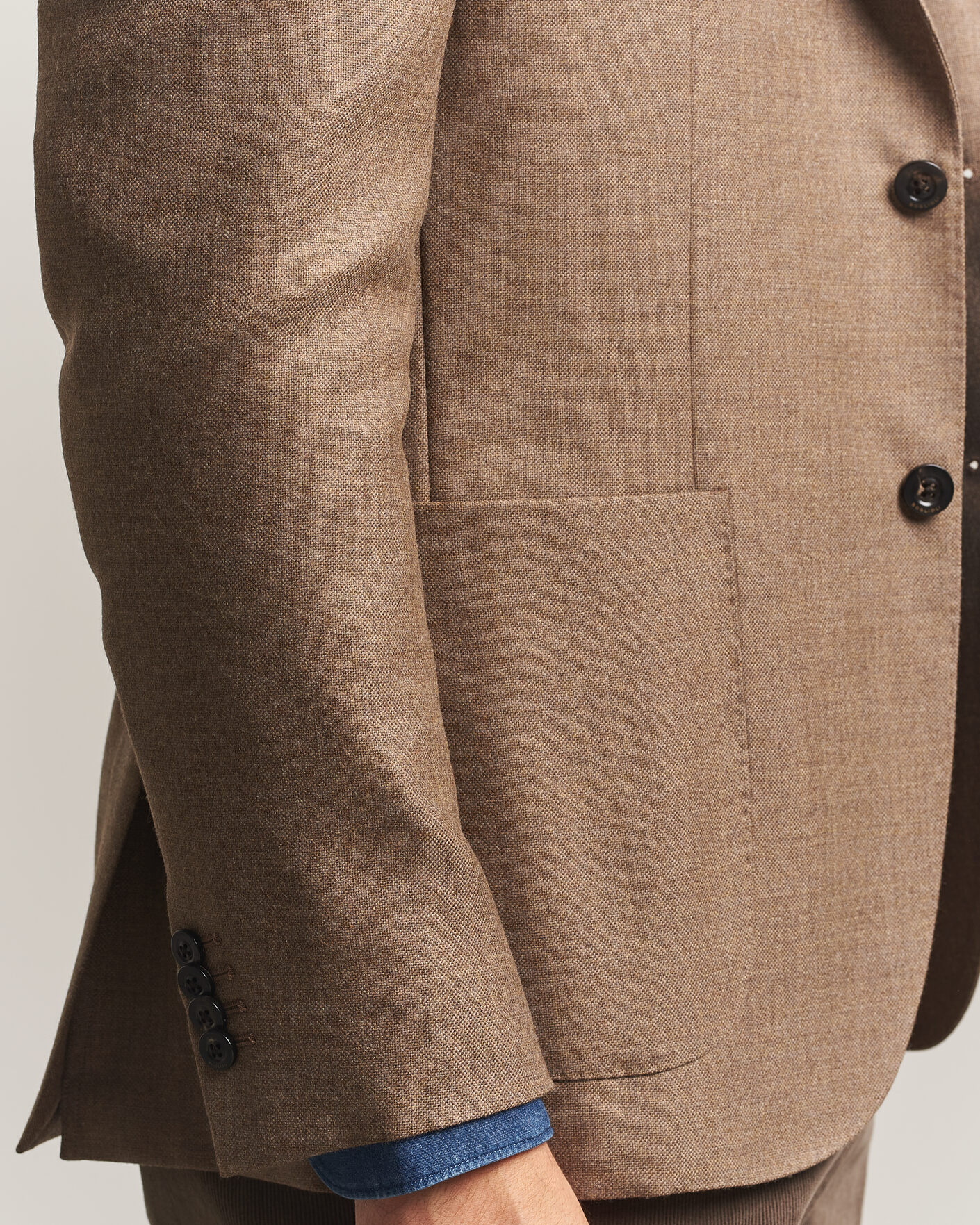 Mies | Pikkutakit | Boglioli | K Jacket Wool Hopsack Blazer Beige