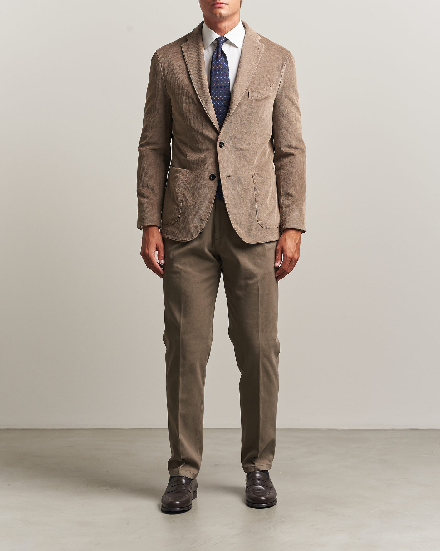 Mies | Pikkutakit | Boglioli | K Jacket Corduroy Blazer Taupe