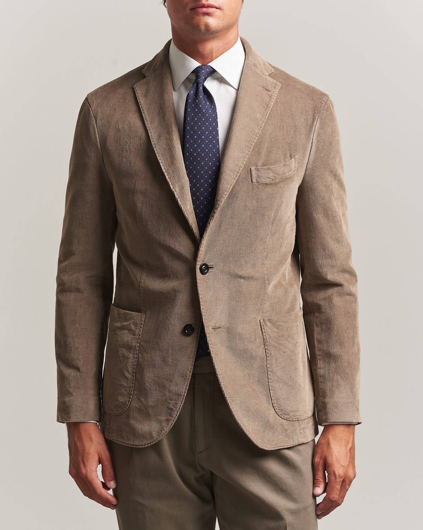 Mies | Pikkutakit | Boglioli | K Jacket Corduroy Blazer Taupe