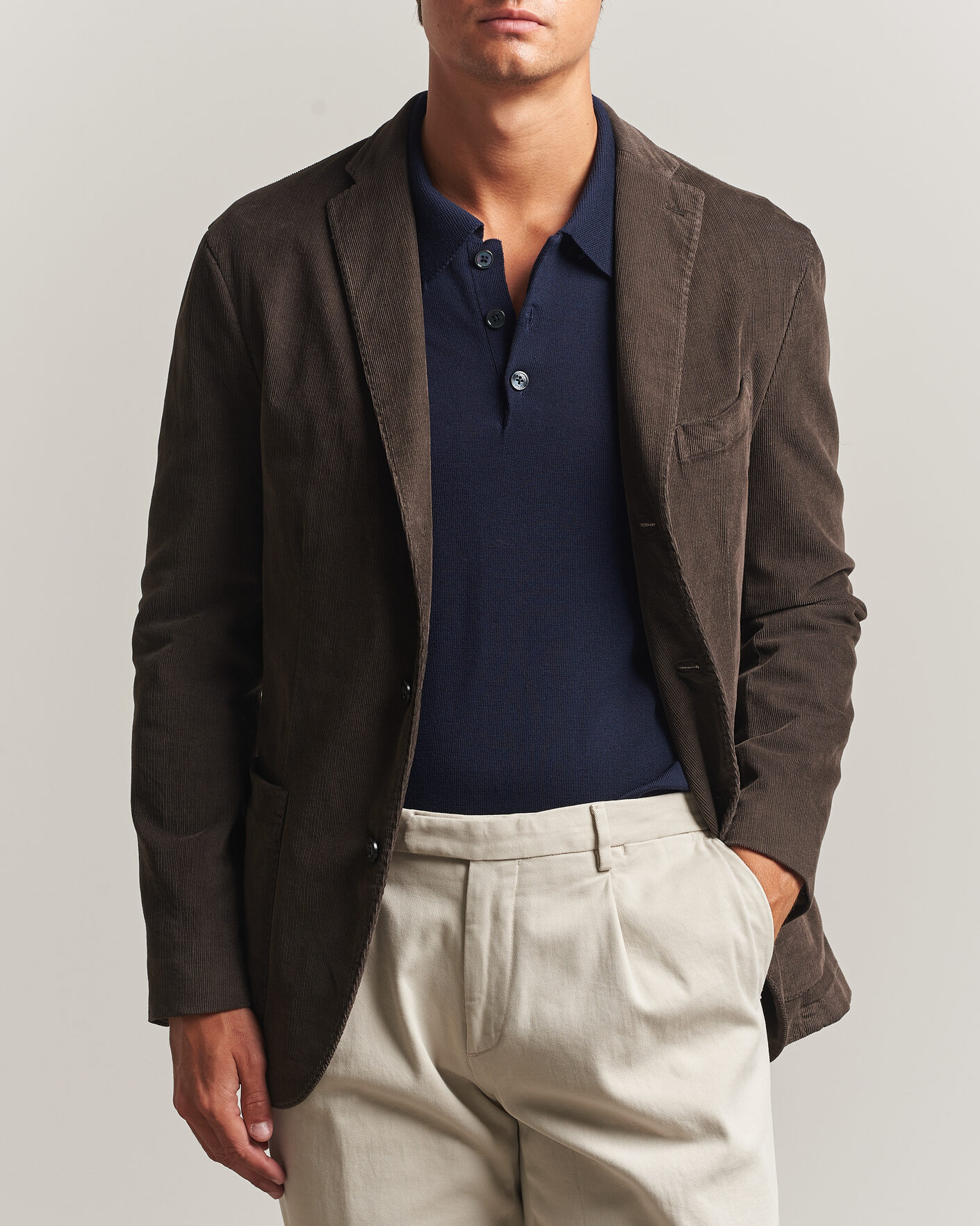 Mies | Pikkutakit | Boglioli | K Jacket Corduroy Blazer Dark Brown