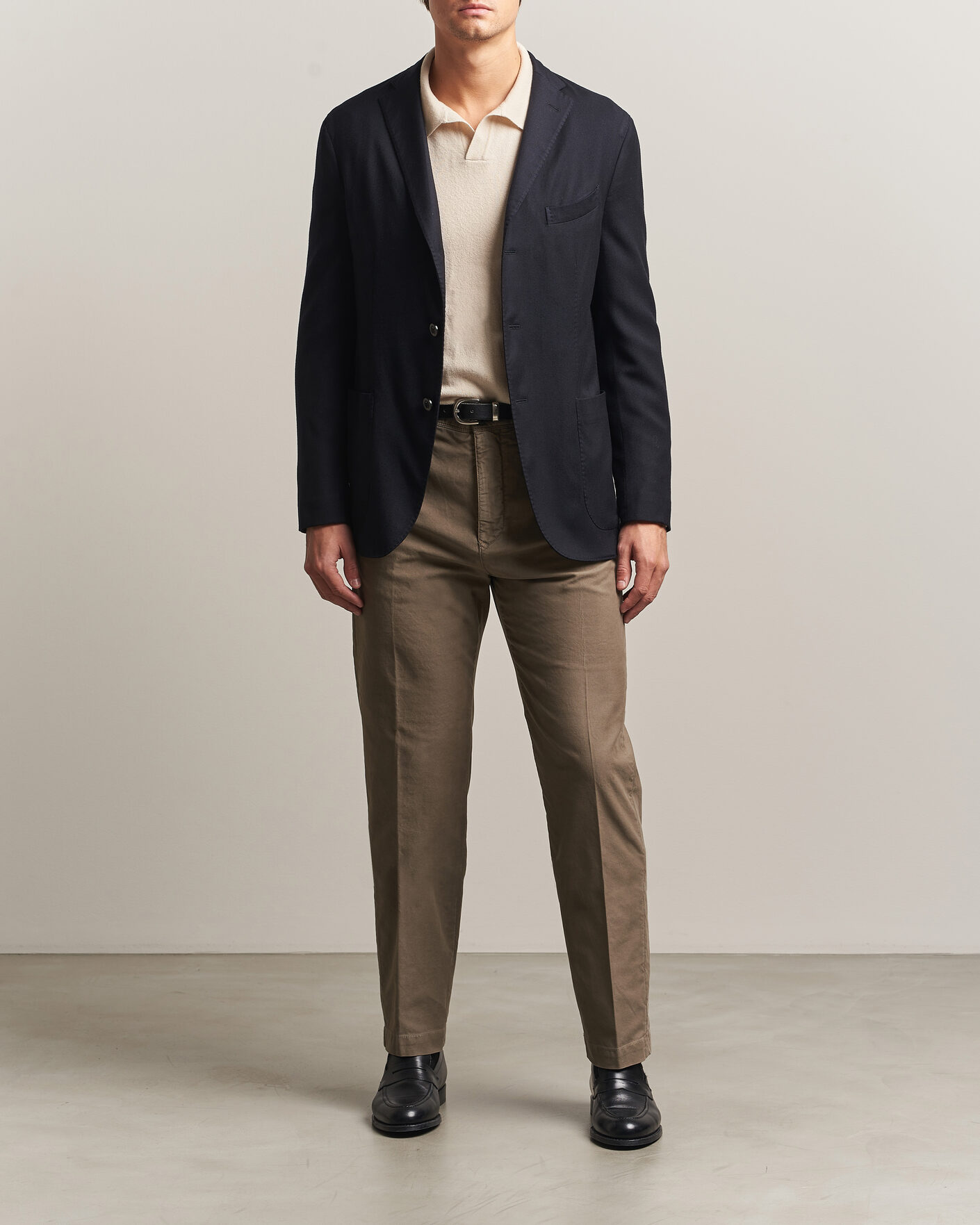 Mies | Pikkutakit | Boglioli | K Jacket Soft Touch Flannel Blazer Navy