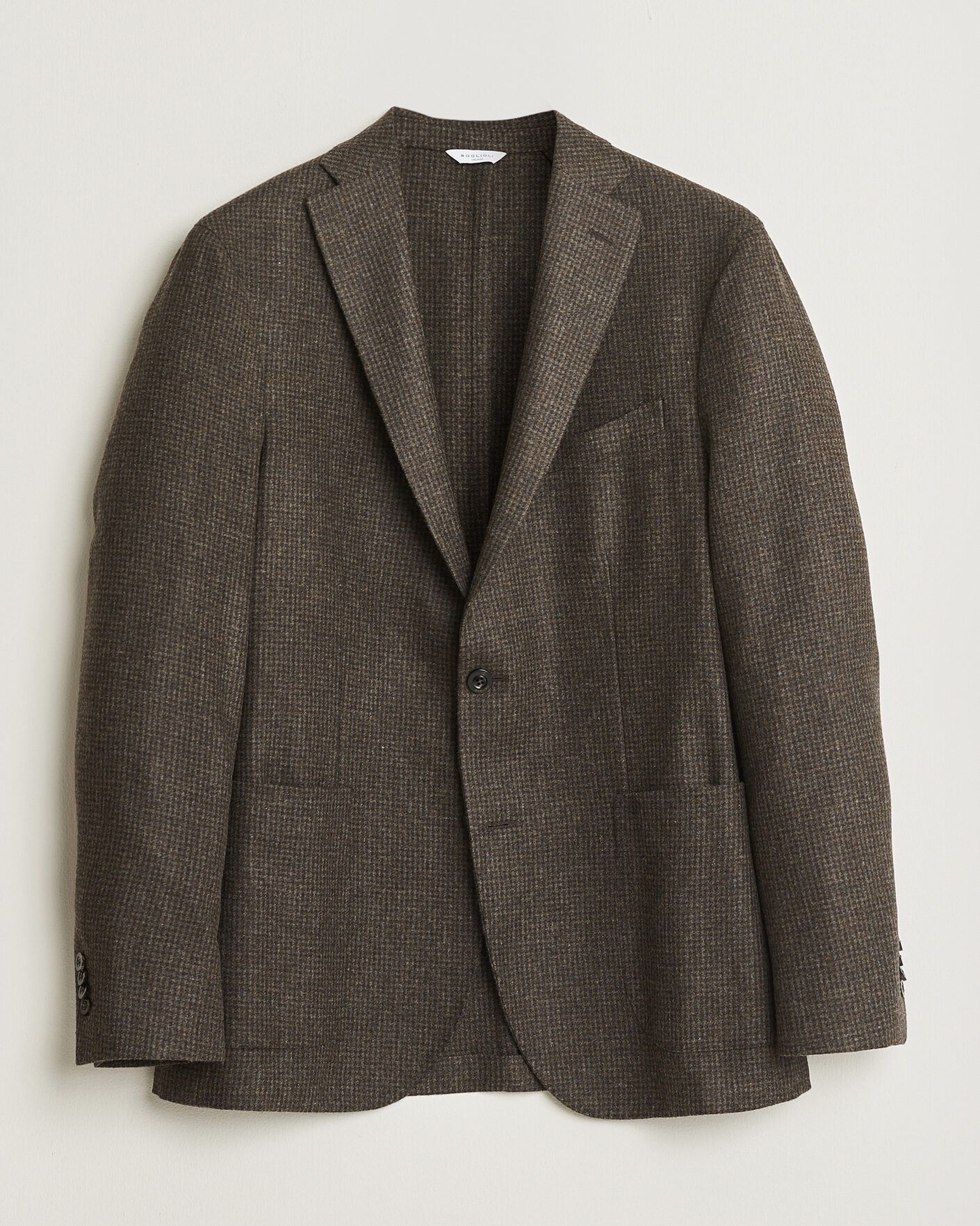 Mies | Pikkutakit | Boglioli | K Jacket Wool Houndstooth Blazer Dark Brown