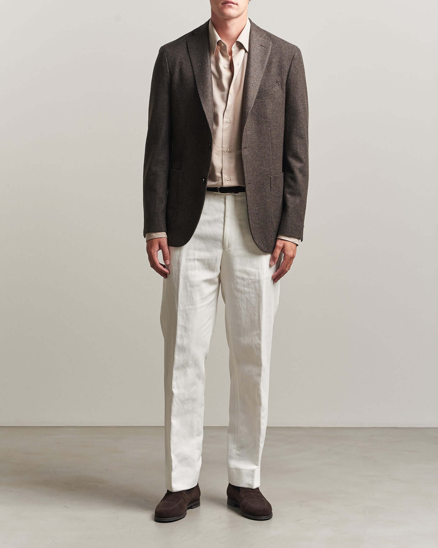 Mies | Pikkutakit | Boglioli | K Jacket Wool Houndstooth Blazer Dark Brown