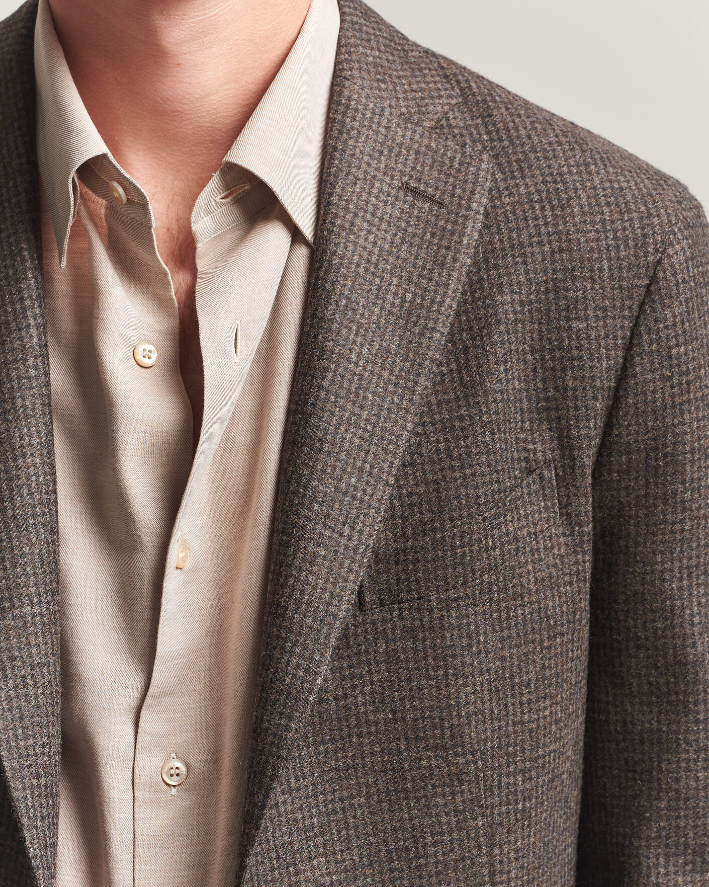 Mies | Pikkutakit | Boglioli | K Jacket Wool Houndstooth Blazer Dark Brown