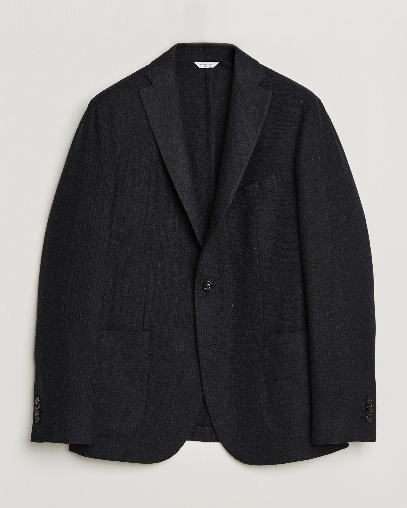 Mies | Pikkutakit | Boglioli | K Jacket Wool Houndstooth Blazer Navy