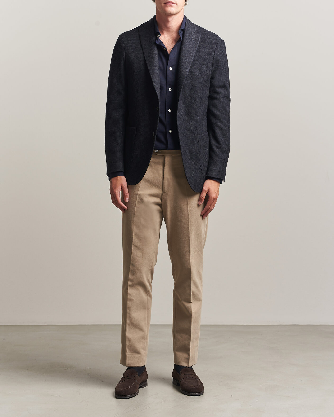 Mies | Pikkutakit | Boglioli | K Jacket Wool Houndstooth Blazer Navy