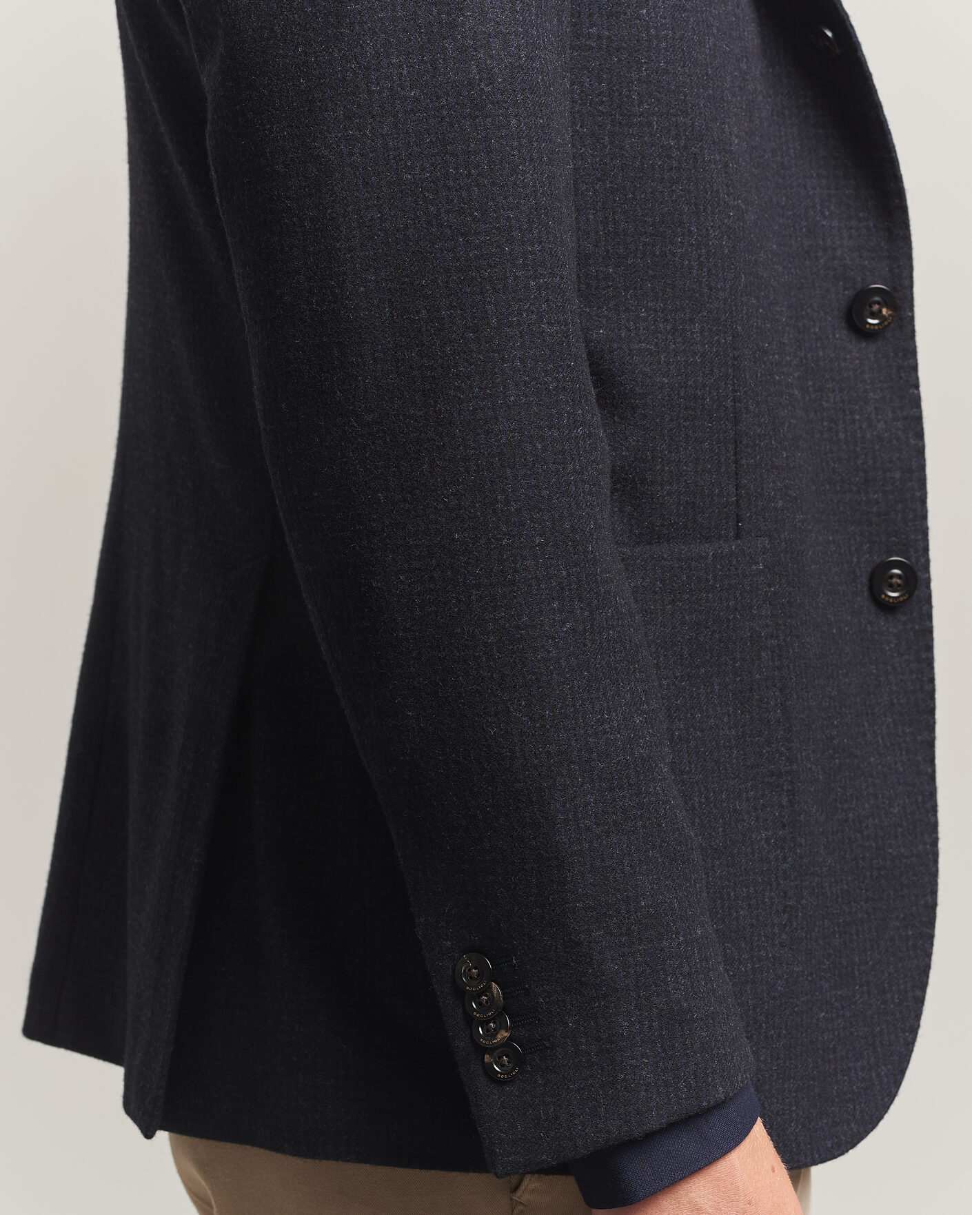 Mies | Pikkutakit | Boglioli | K Jacket Wool Houndstooth Blazer Navy