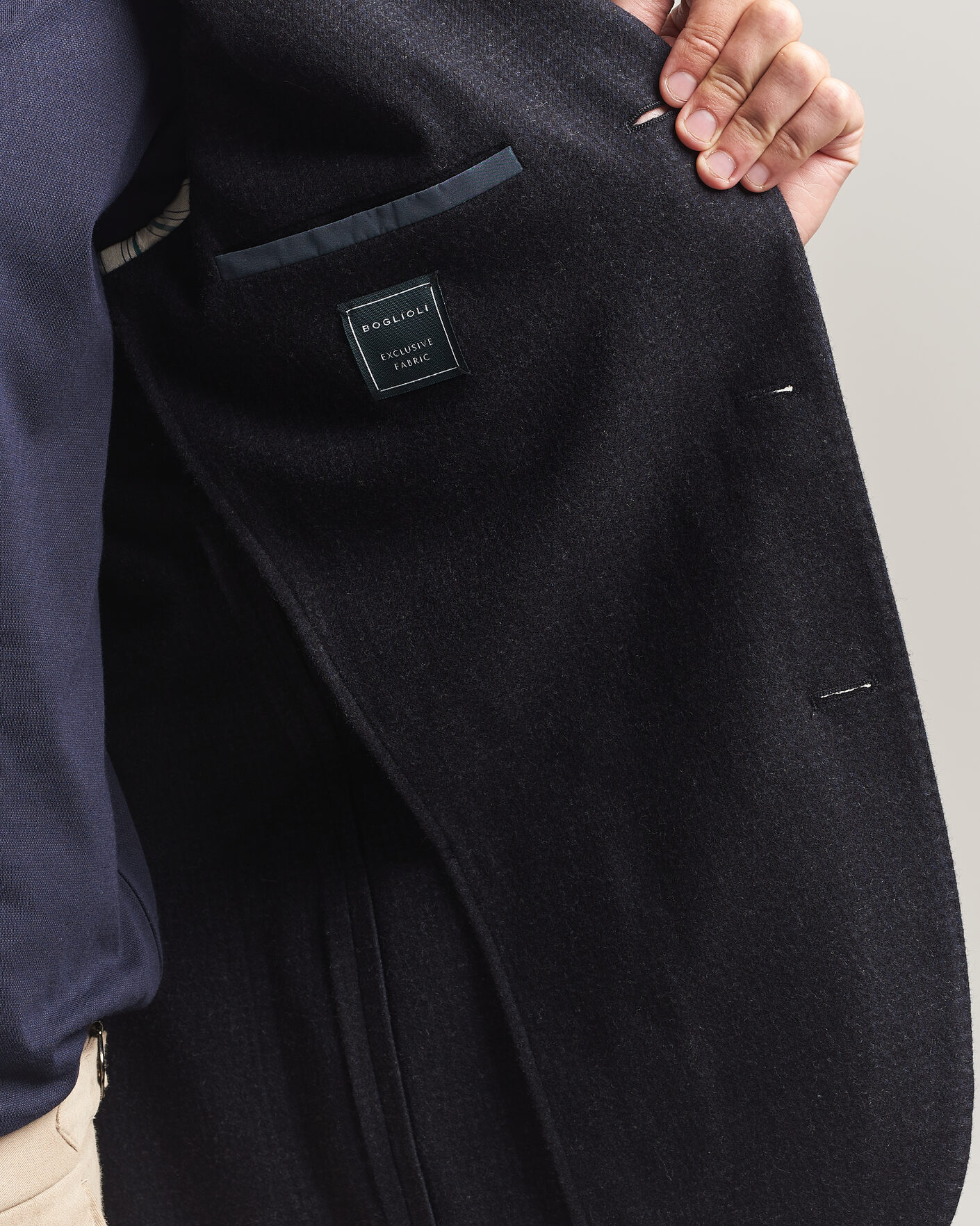Mies | Pikkutakit | Boglioli | K Jacket Wool Houndstooth Blazer Navy