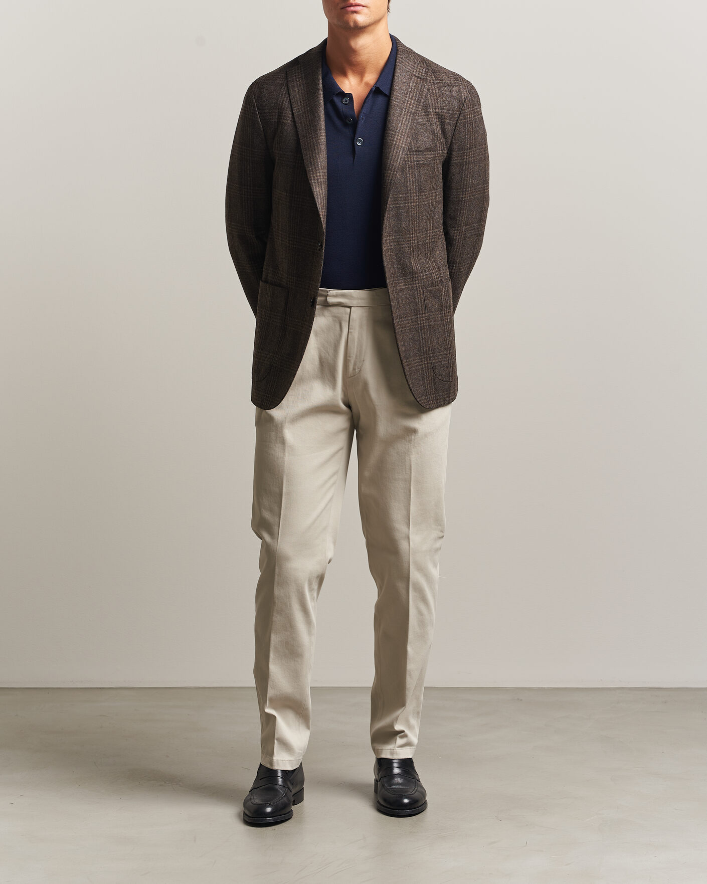 Mies | Pikkutakit | Boglioli | K Jacket Wool Check Blazer Dark Brown