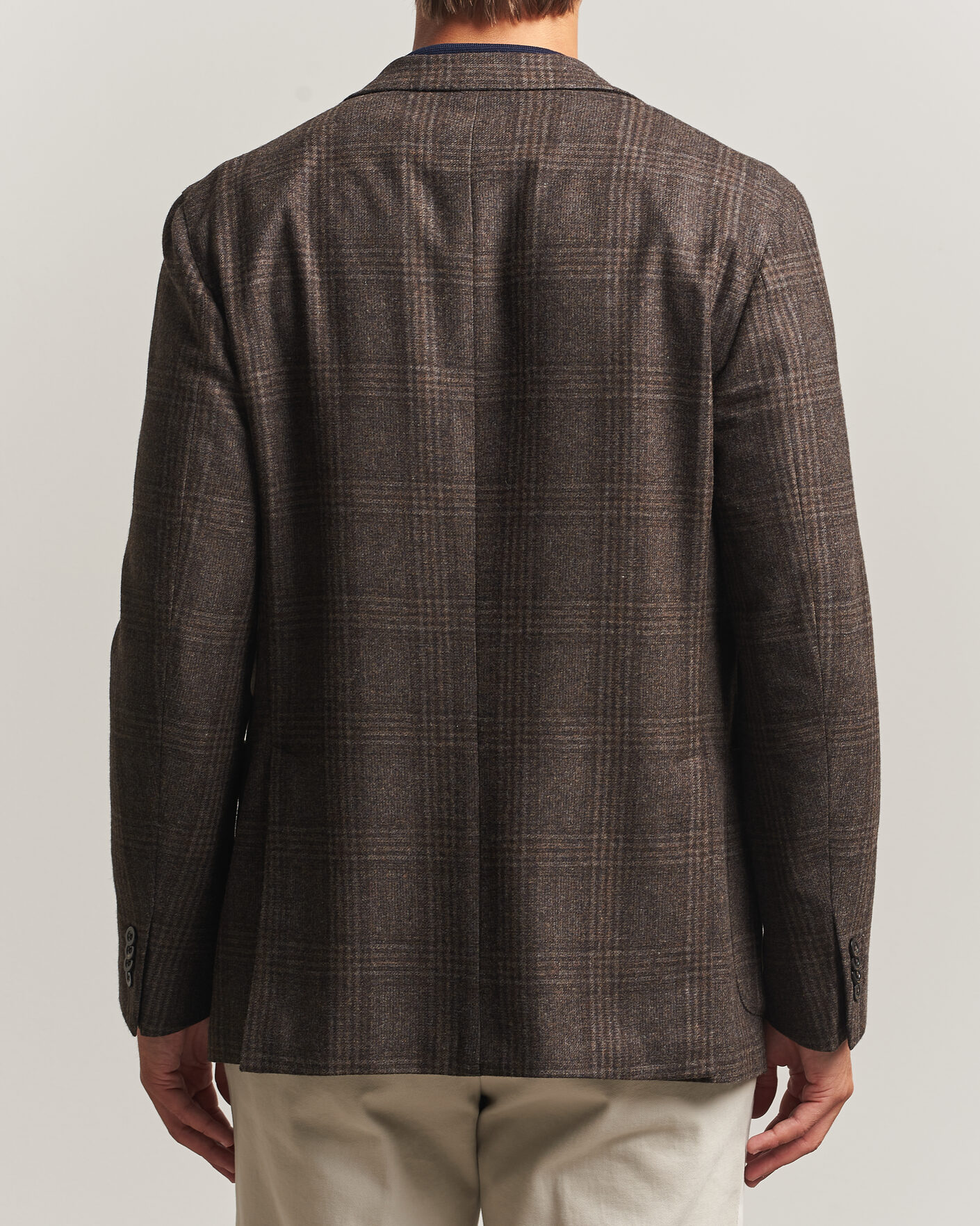 Mies | Pikkutakit | Boglioli | K Jacket Wool Check Blazer Dark Brown